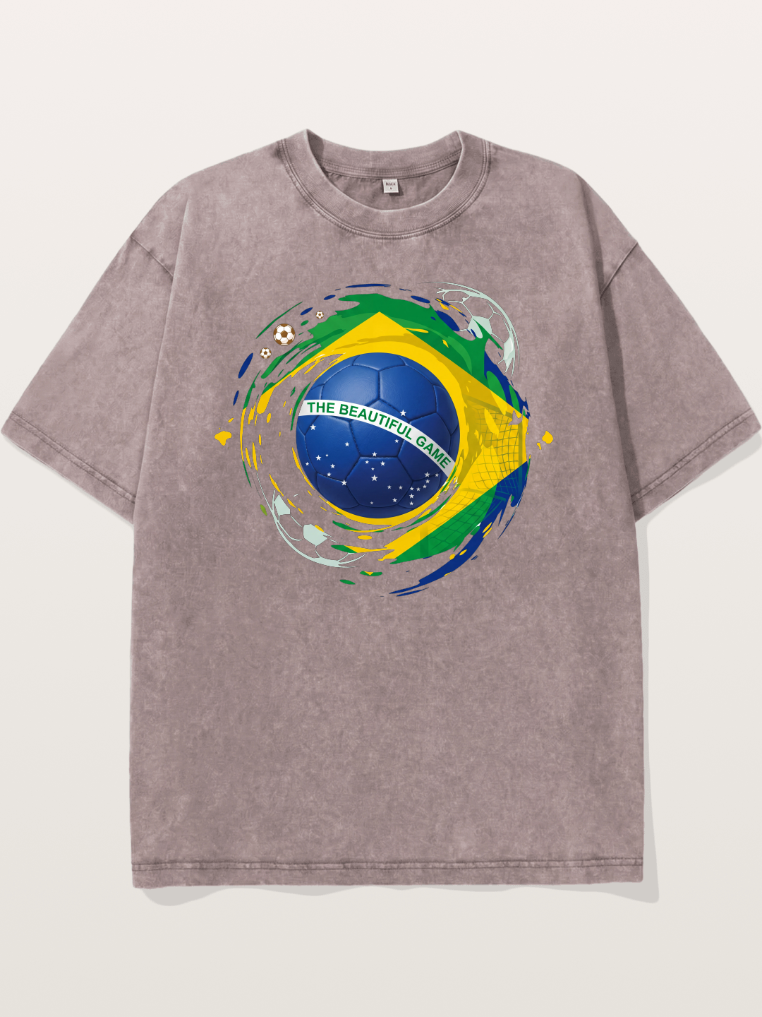 The Beautiful Game Brazil Print Washed T-shirt