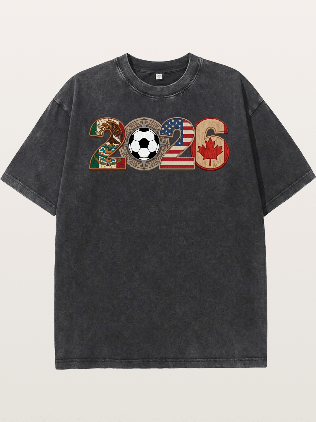 2026 WC Tribal Flag Design Washed T-shirt