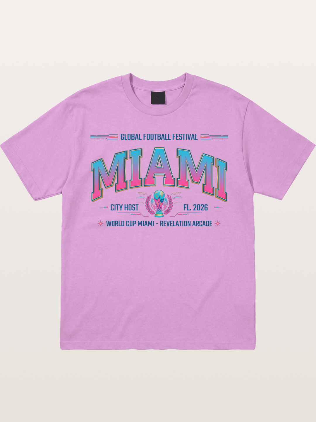 Miami 2026 WC Ombre Typography Gildan T-shirt
