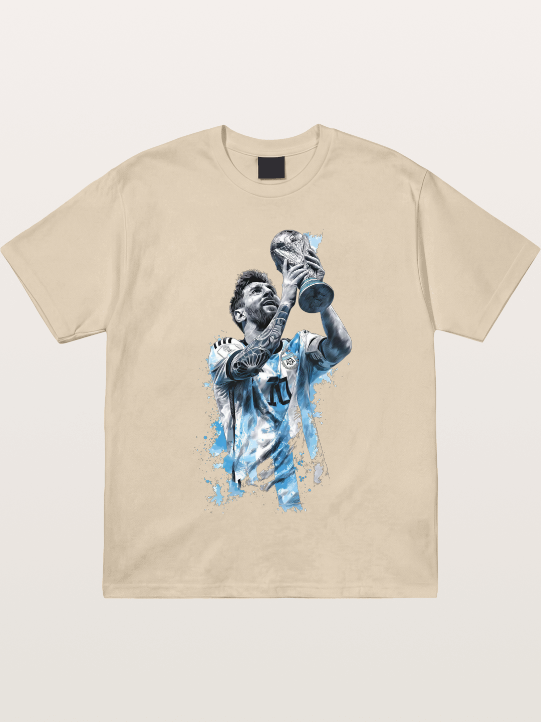 Messi WC Trophy Watercolor Gildan T-shirt