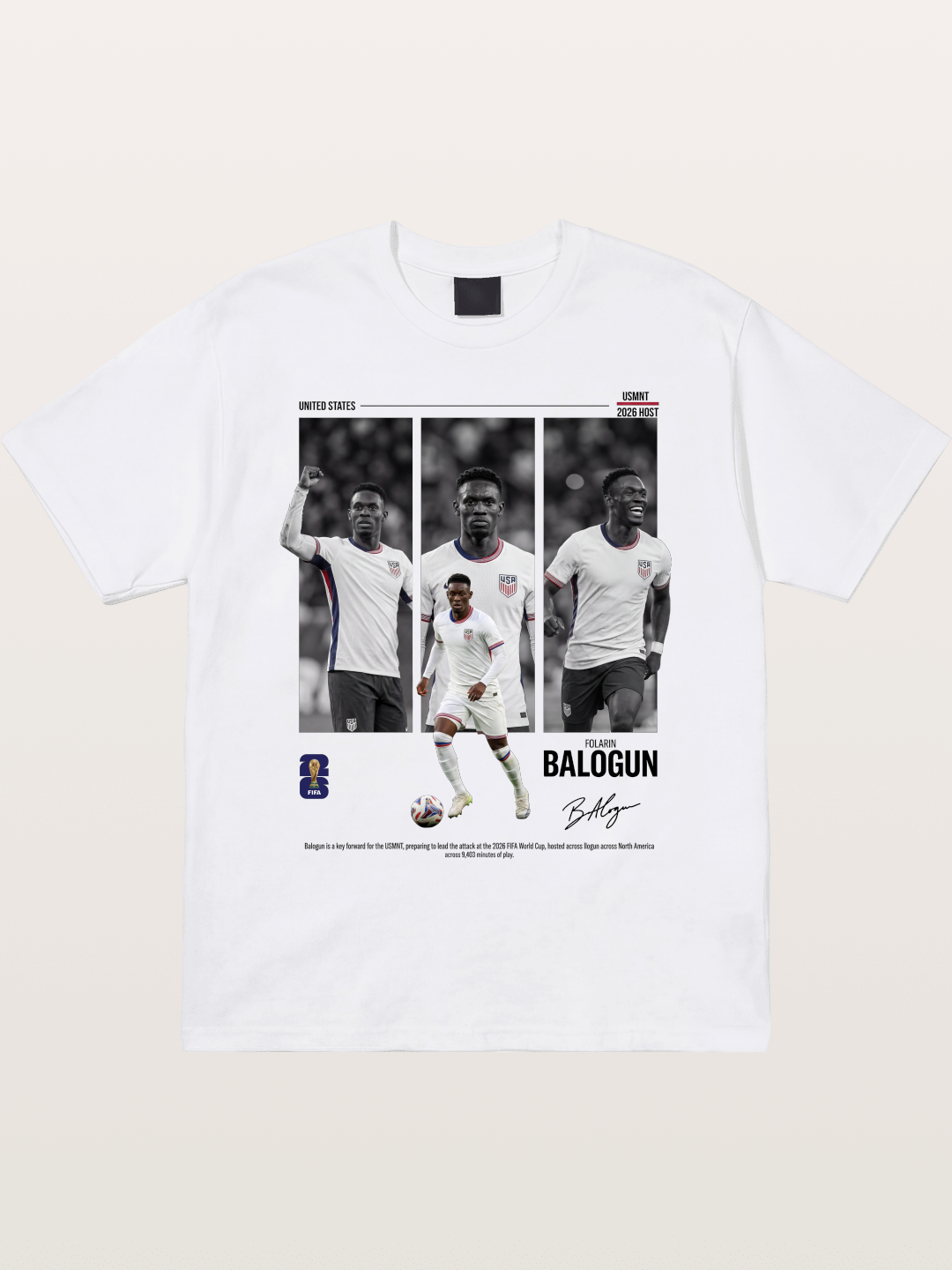 Folarin Balogun Three Panel Archive Cotton T-shirt