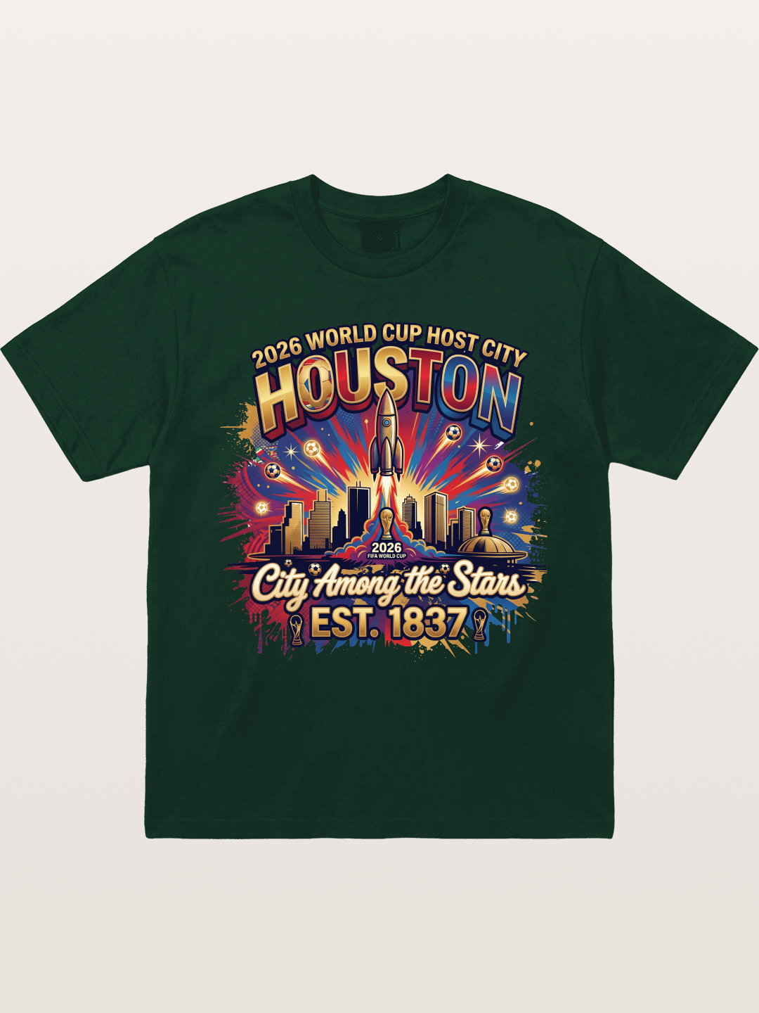 Houston 2026 Host City Art Gildan T-shirt