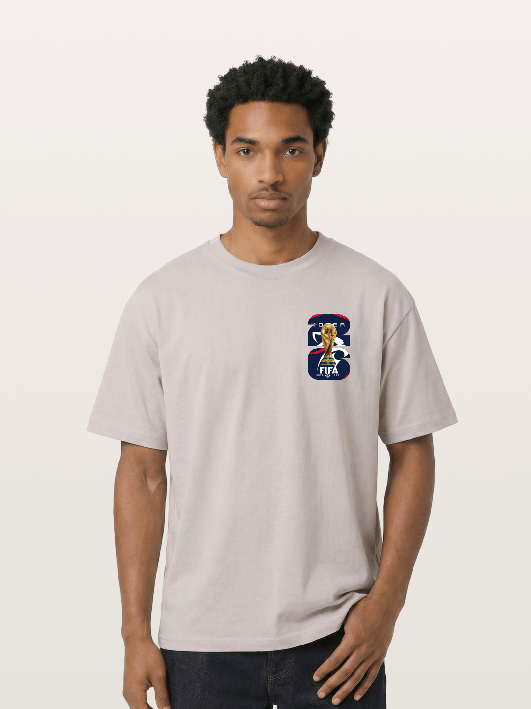 Korea World Cup Trophy Emblem Cotton T-shirt