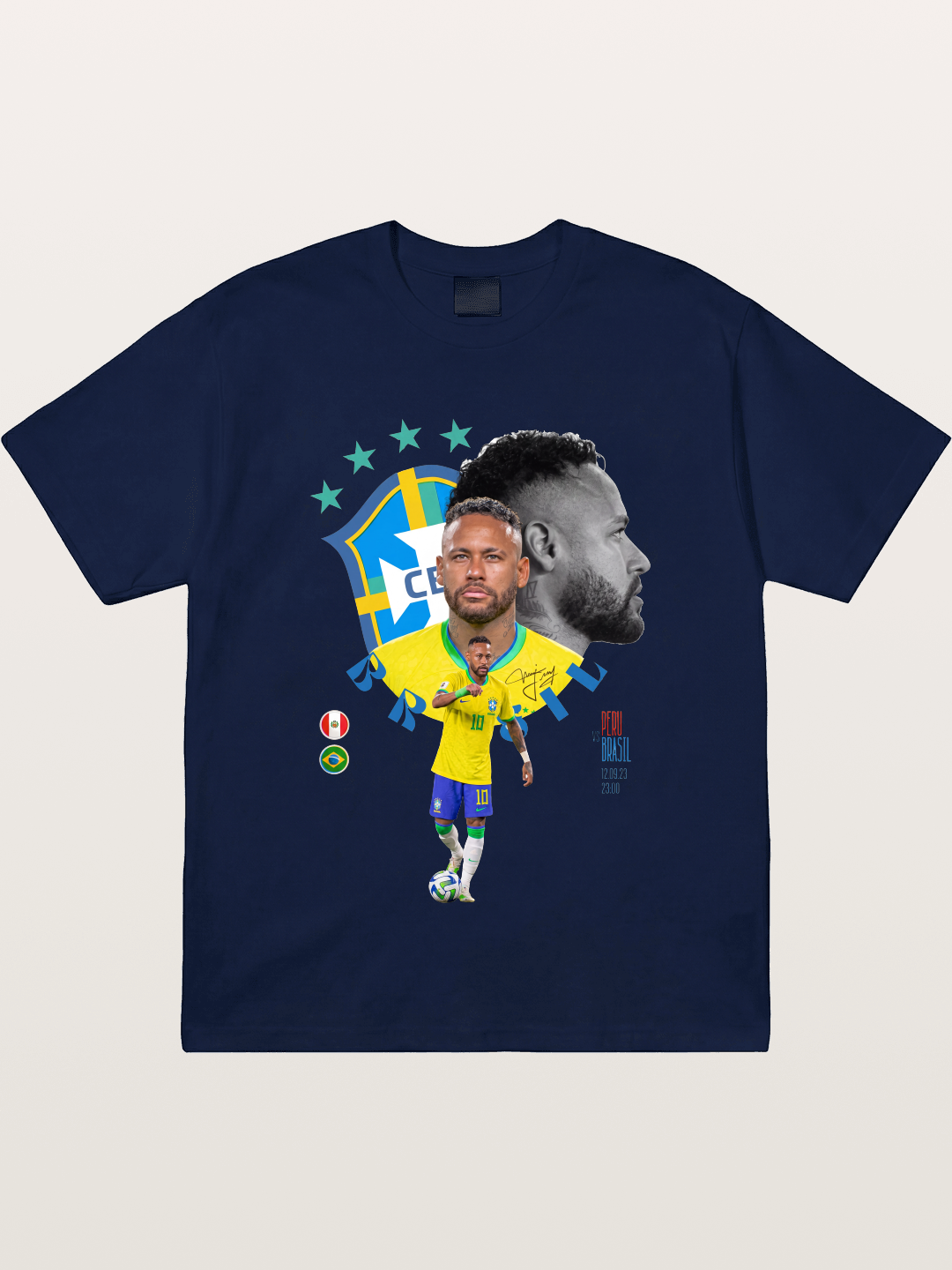 Neymar Multi Portrait Art Gildan T-shirt