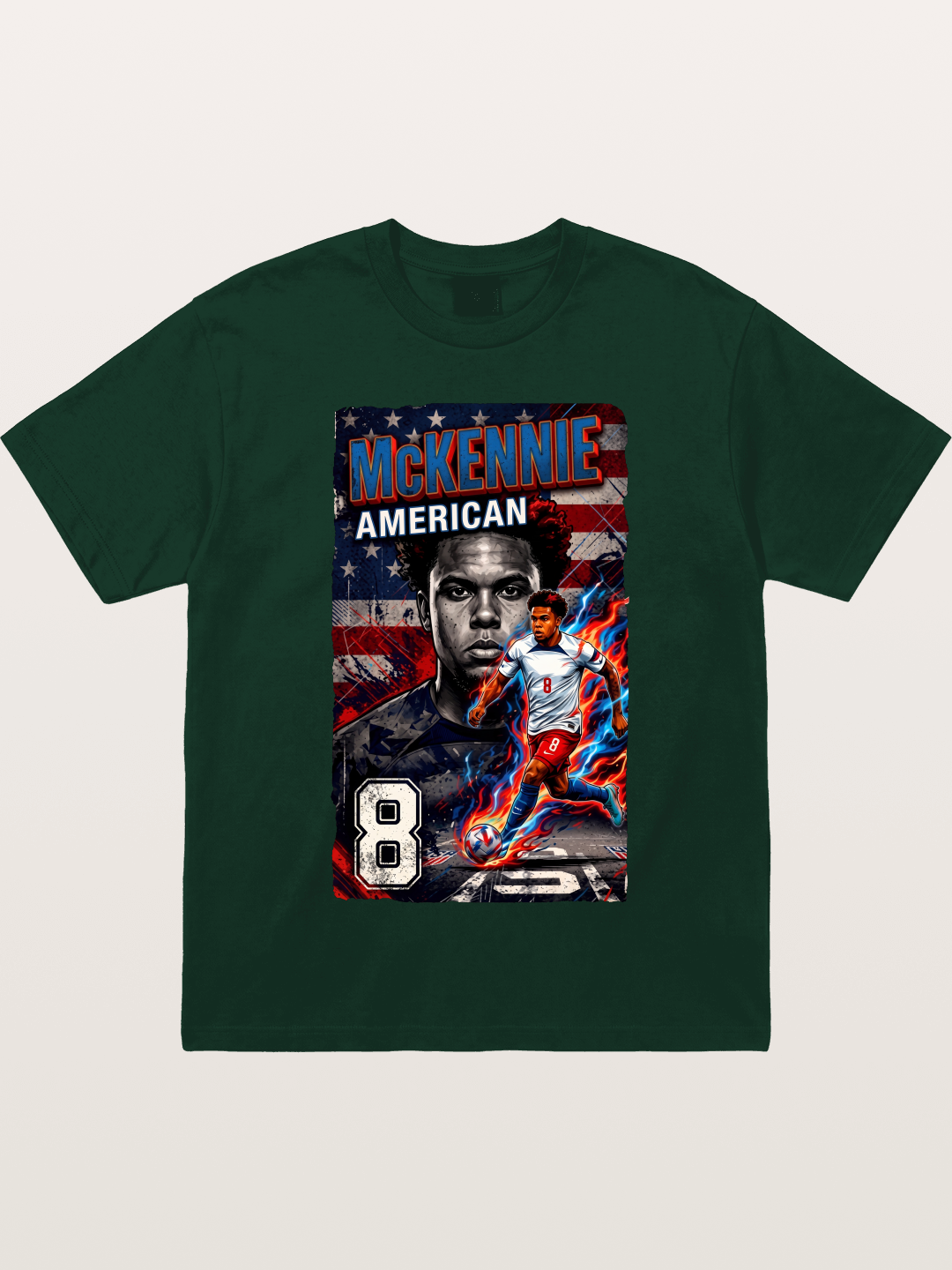 Weston Mckennie Fiery Retro Design Gildan T-shirt