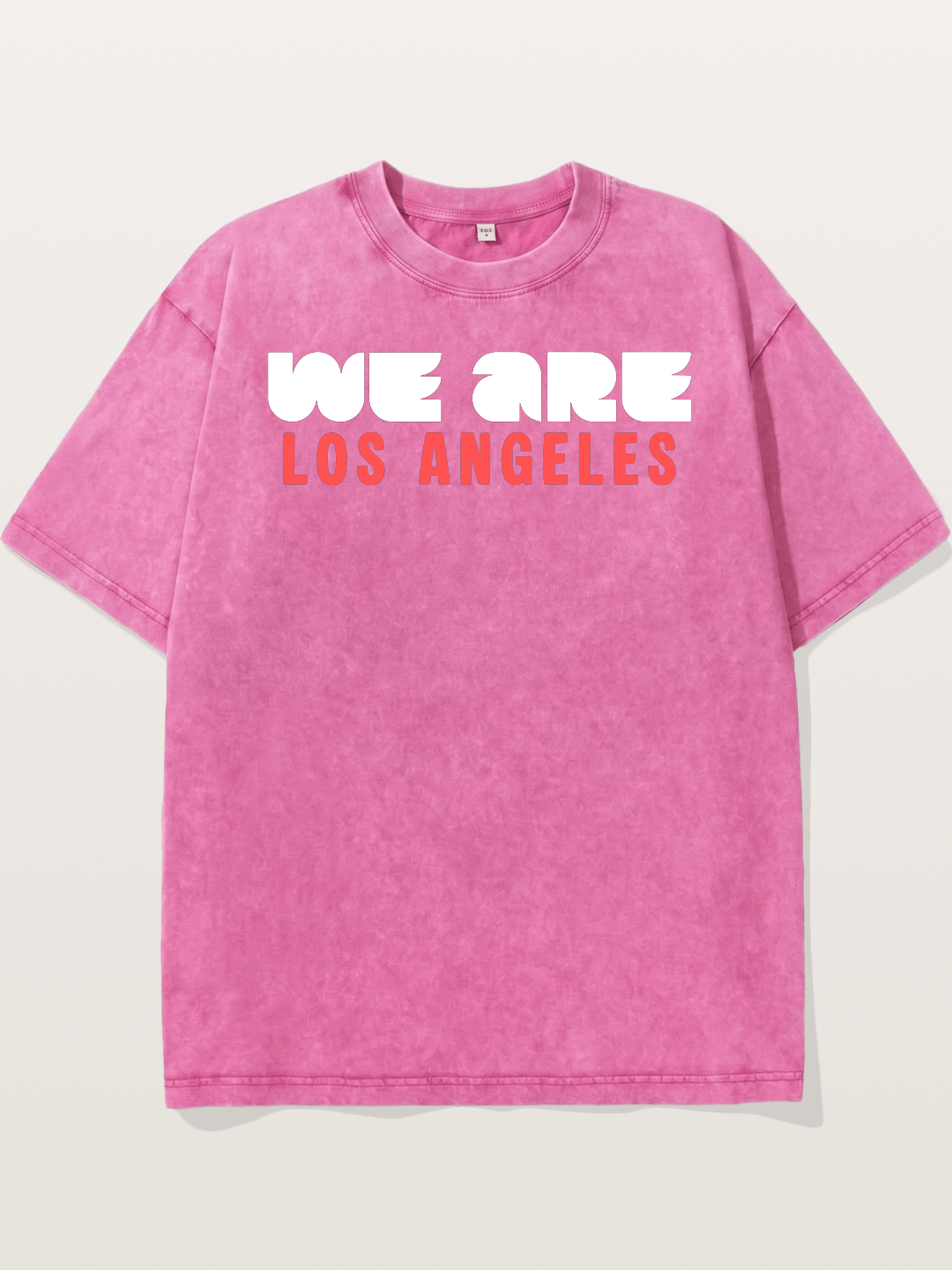 Los Angeles Red-Blue Typo Washed T-shirt