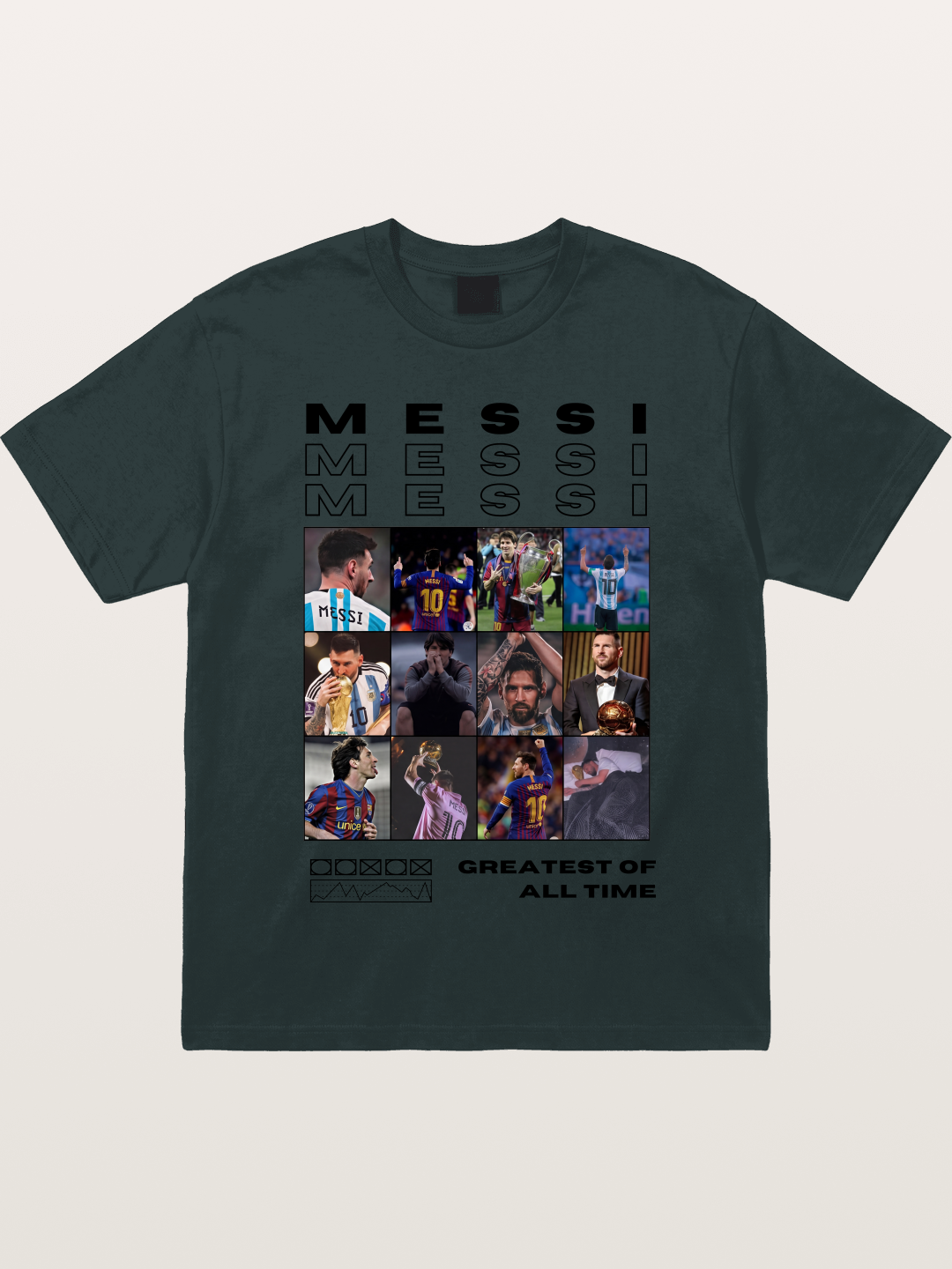 Messi Greatest of All Time Montage Gildan T-shirt