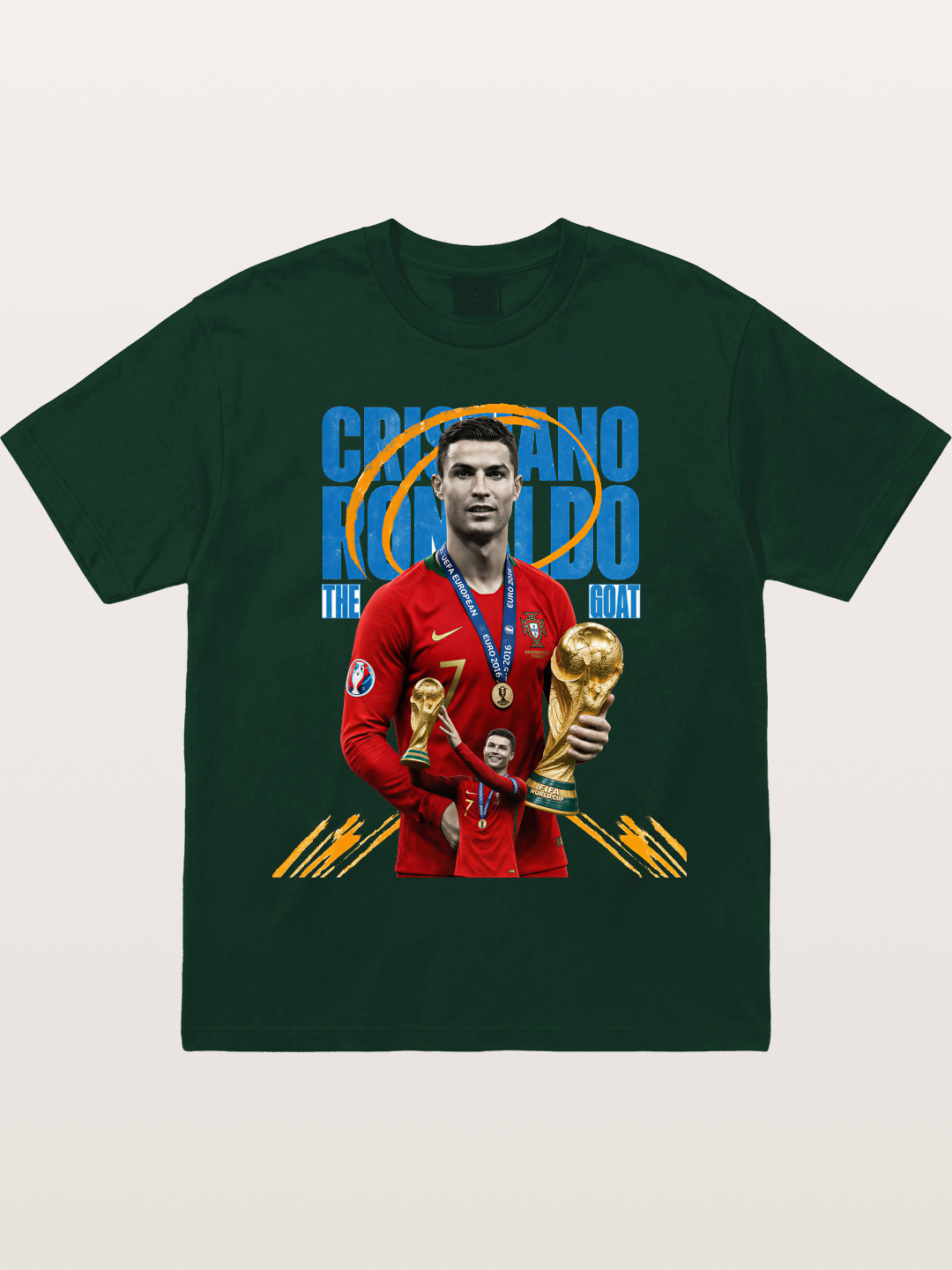 CR7 Portugal WC Trophy Art Gildan T-shirt