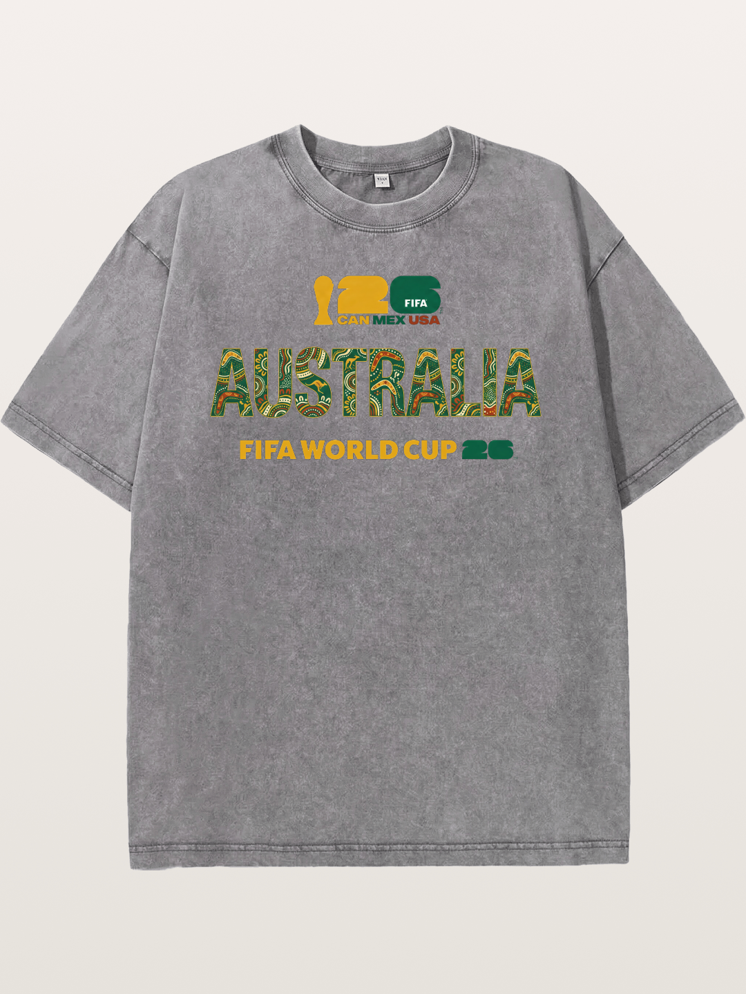 Australia 2026 Aboriginal Design Washed T-shirt