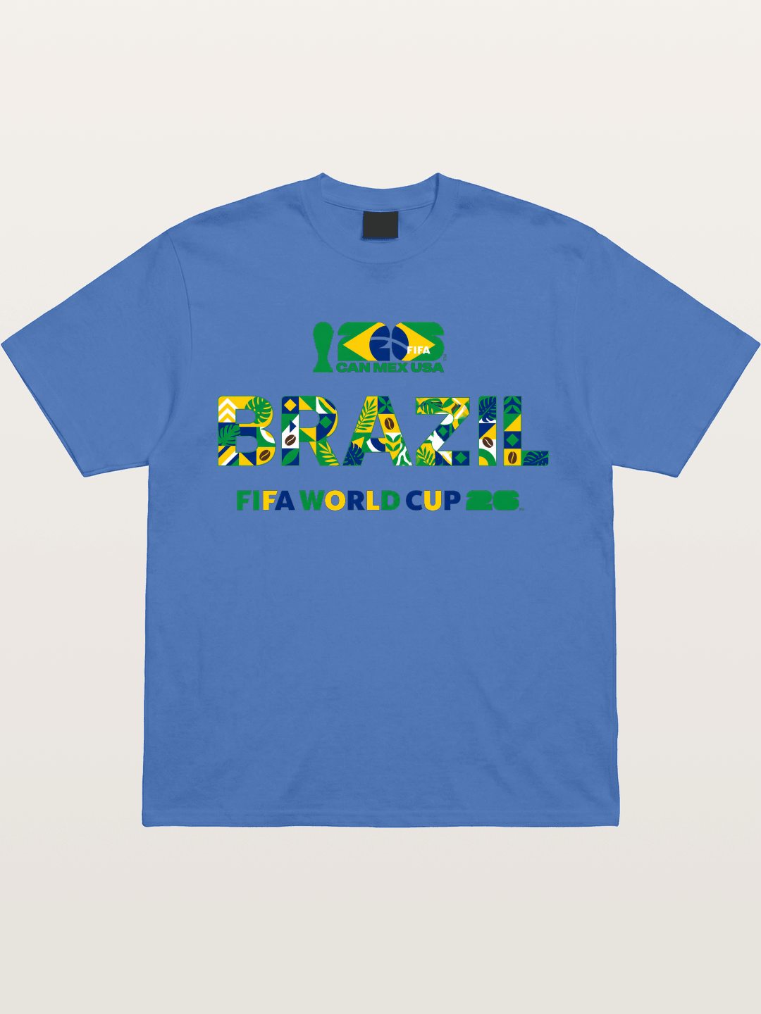 Brazil 2026 Floral Pattern Art Gildan T-shirt