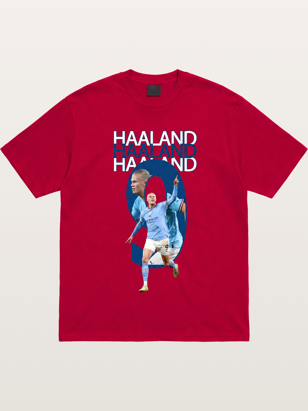 Haaland Man City Number 9 Art Gildan T-shirt