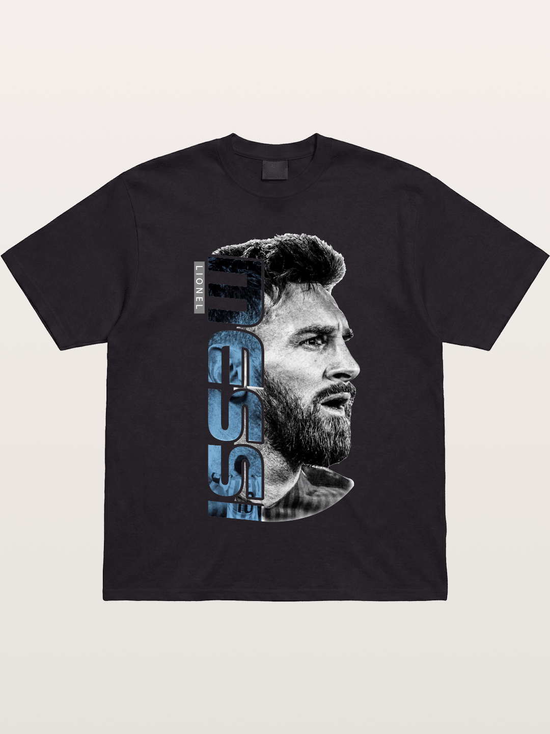 Messi Vertical Typography Art Gildan T-shirt