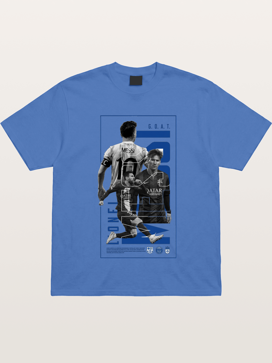 Messi GOAT Collage Poster Gildan T-shirt