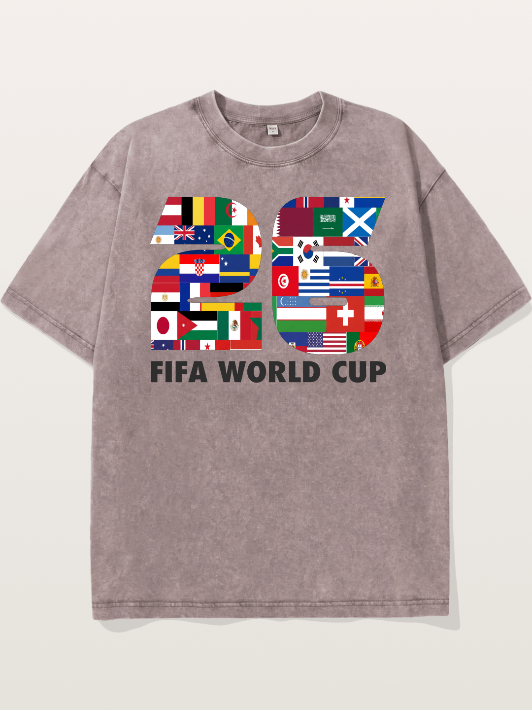 2026 World Cup Nations Flags Collage Washed T-shirt