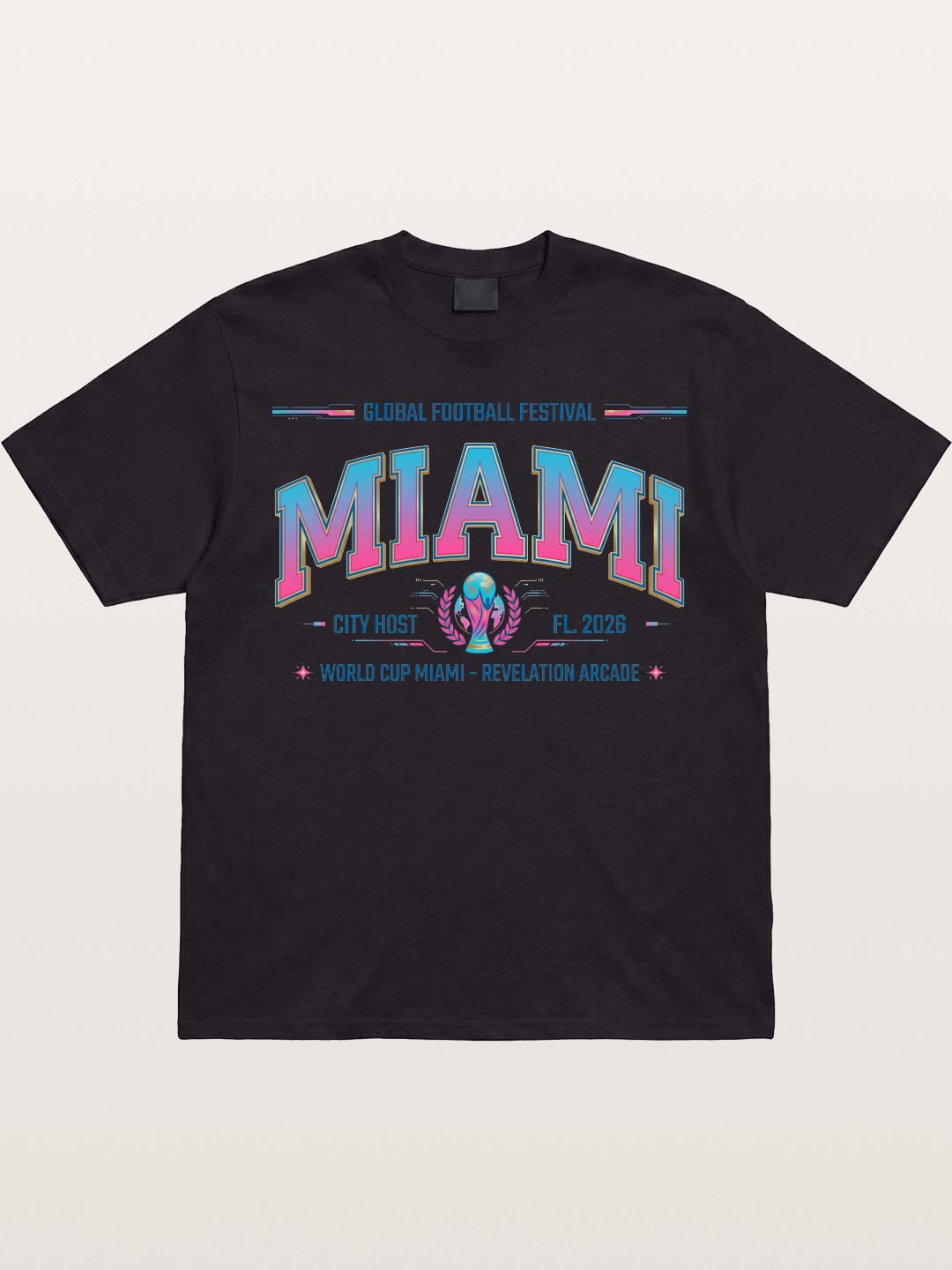 Miami 2026 WC Ombre Typography Gildan T-shirt