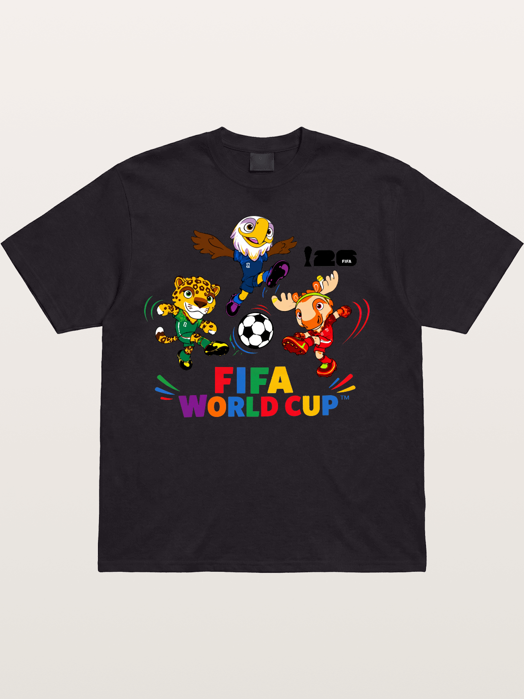FIFA World Cup Mascots Print Cotton T-shirt