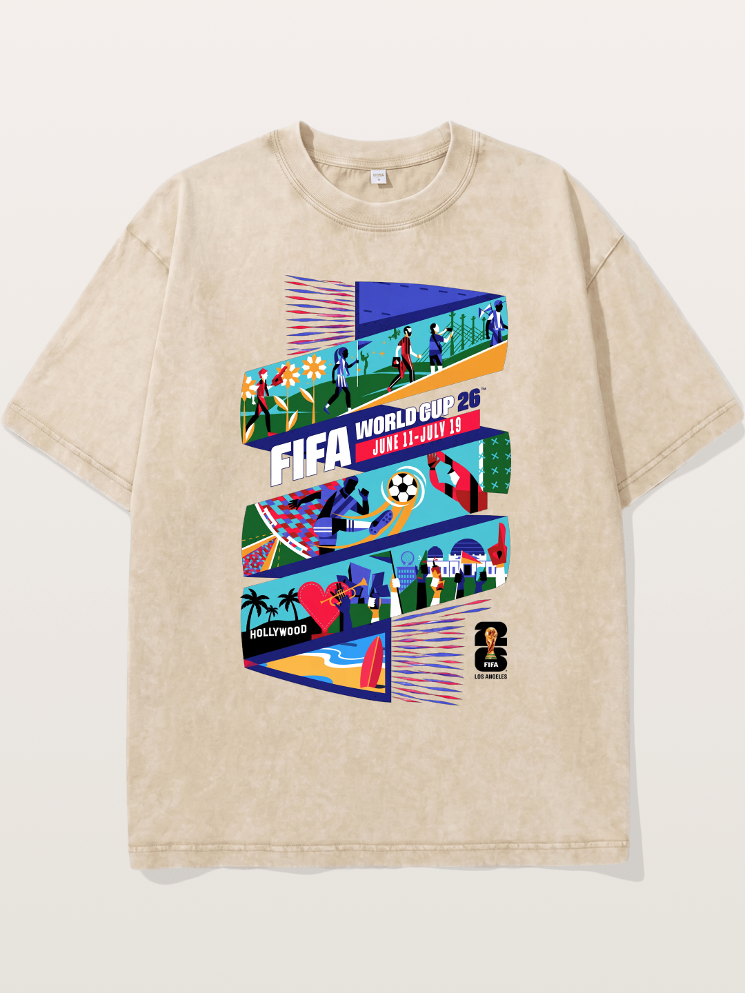 FIFA 2026 LA WC Poster Washed T-shirt