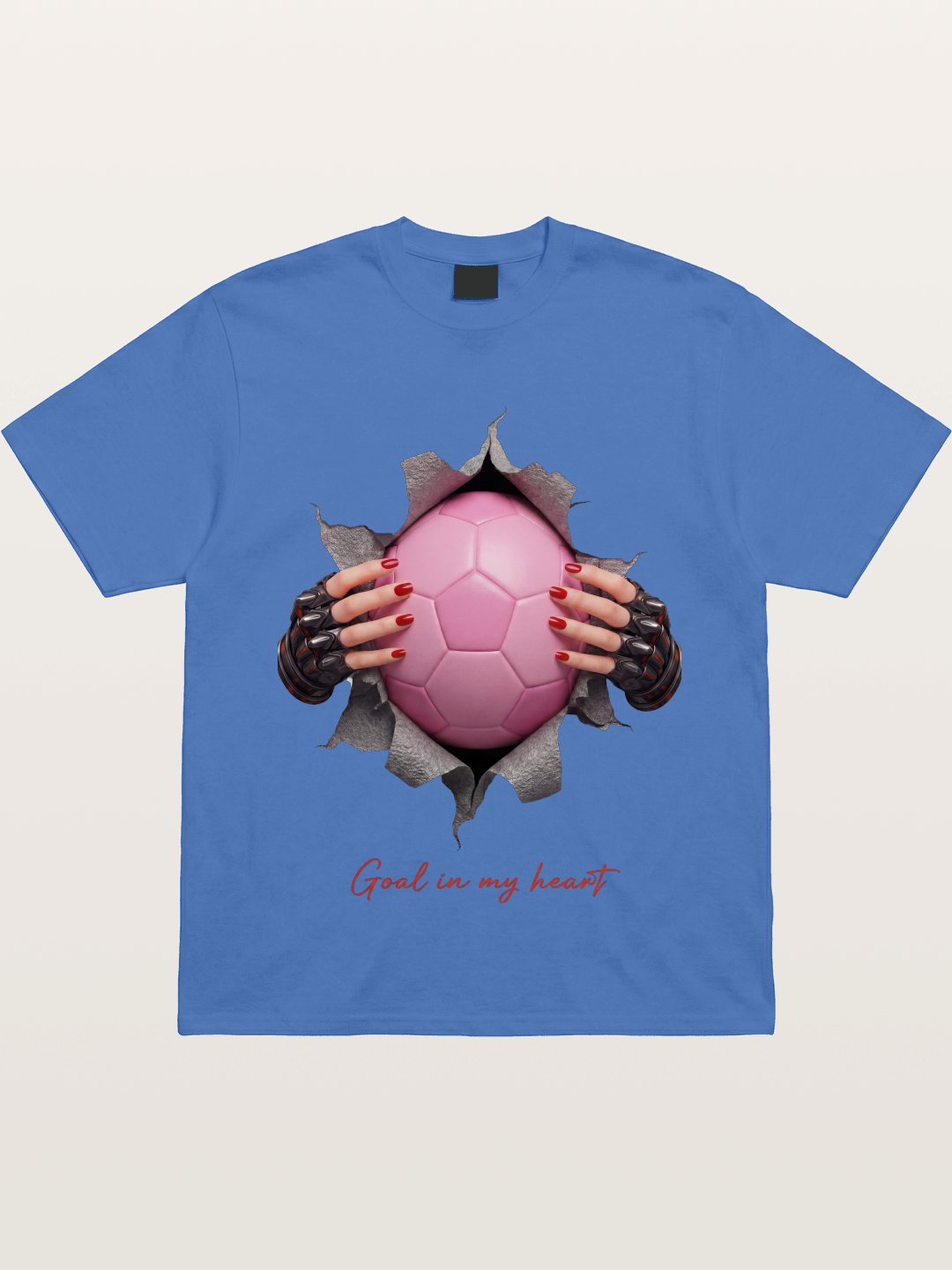 Pink Soccer Goal In My Heart Gildan T-shirt