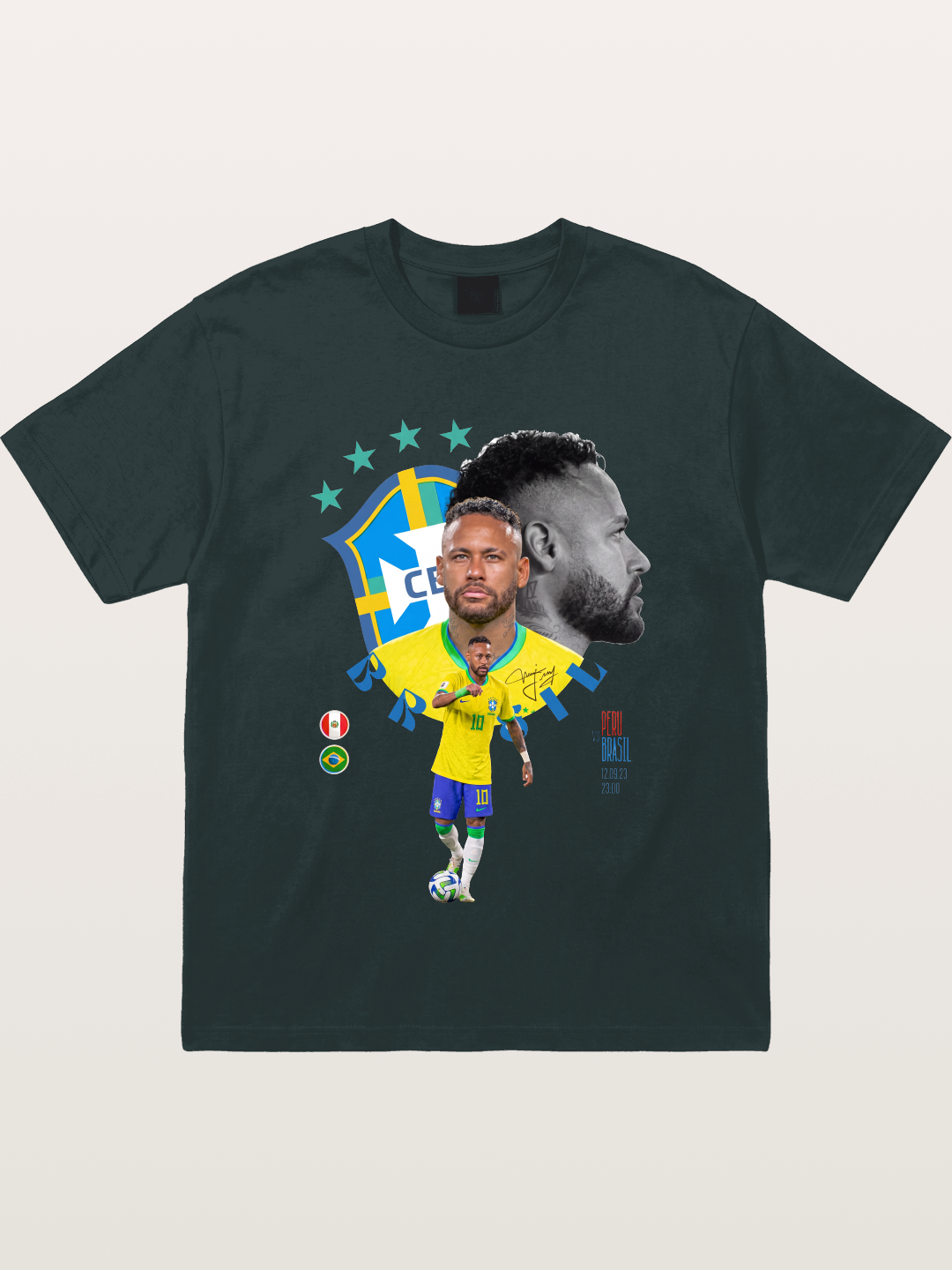 Neymar Multi Portrait Art Gildan T-shirt