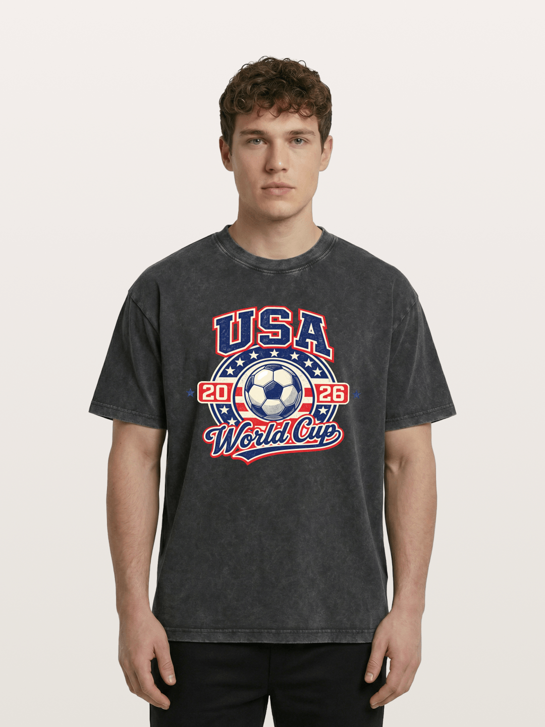 USA World Cup 2026 Retro Badge Washed T-shirt