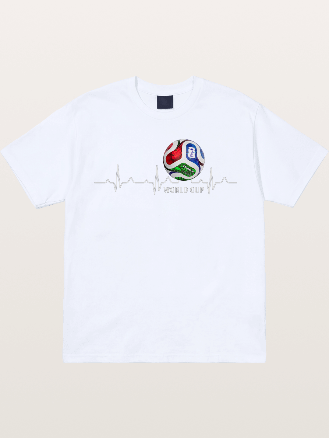 World Cup Soccer Heartbeat Graphic Gildan T-shirt