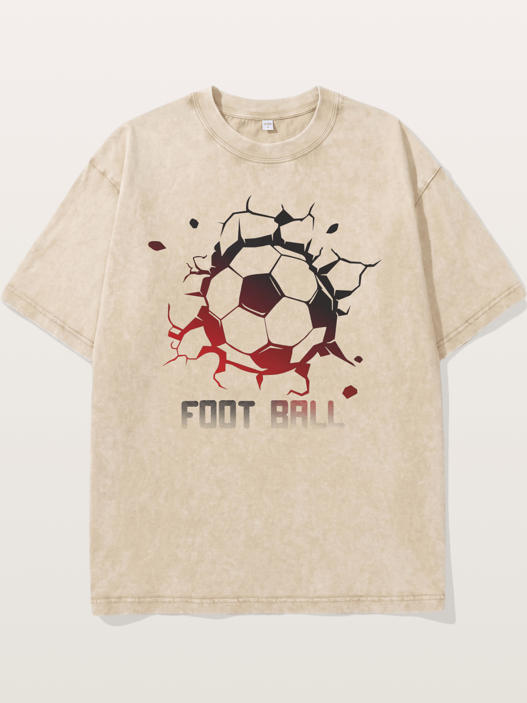 Football Crack Effect USA Style Washed T-shirt