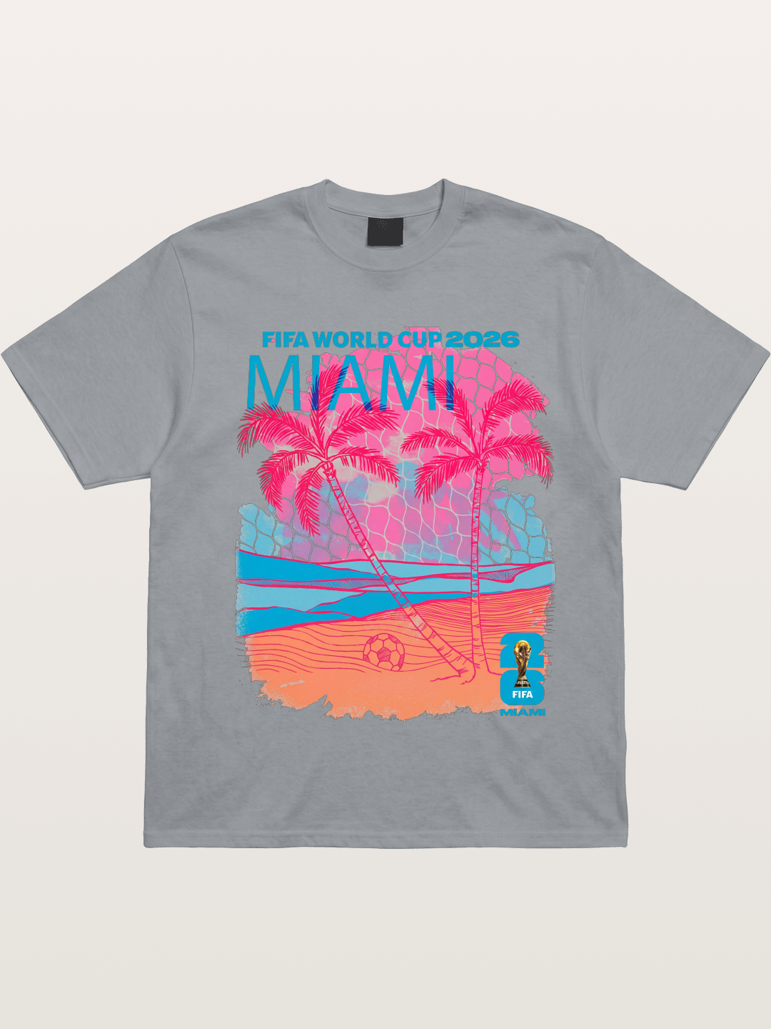 Miami WC 2026 Tropical Sunset Beach Gildan T-shirt