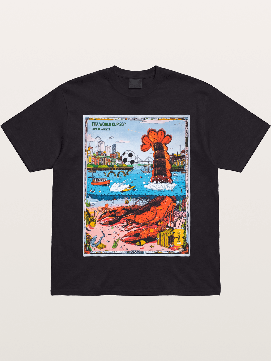 FIFA 2026 Coastal City Lobster Design Gildan T-shirt