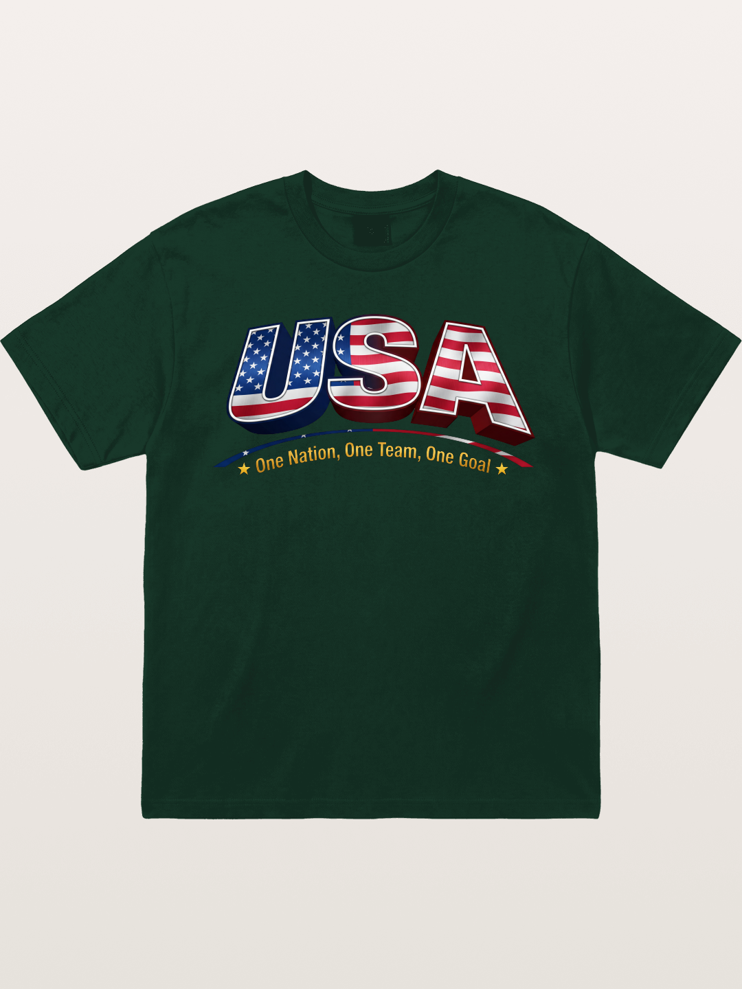 USA Flag 3D Letter World Cup Gildan T-shirt