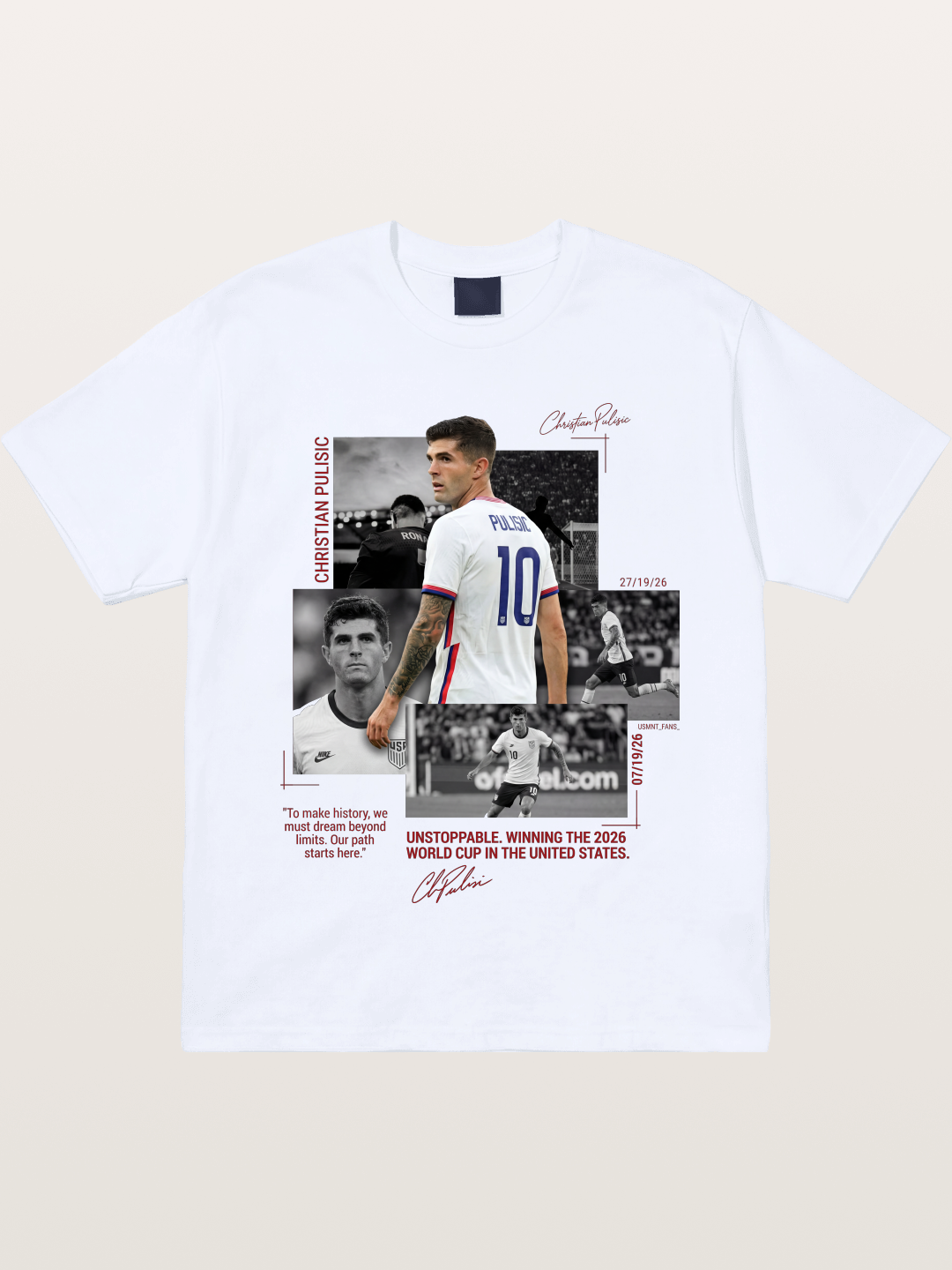 Christian Pulisic Match Day Montage Gildan T-shirt