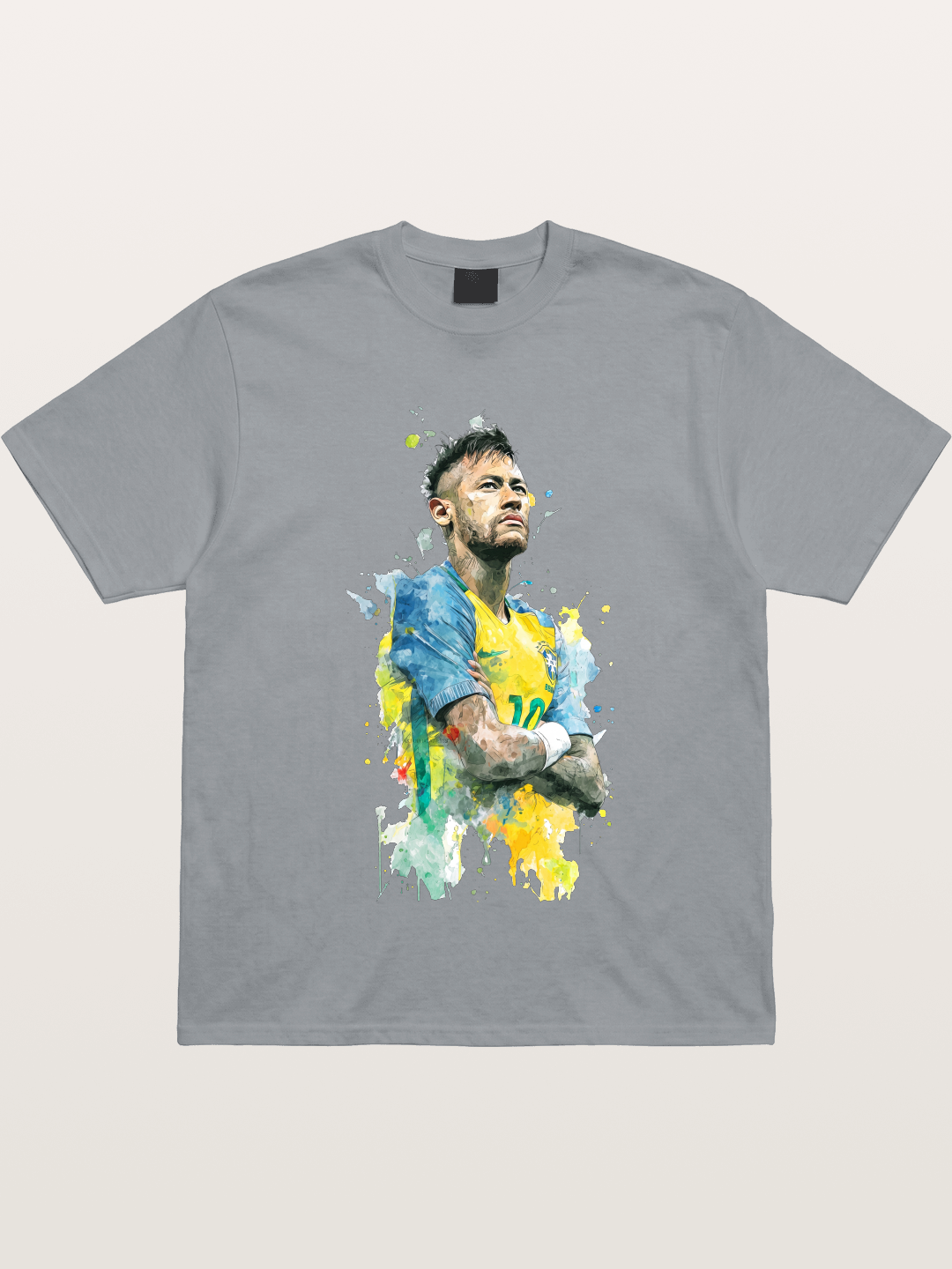 Neymar Brazil Watercolor Print Gildan T-shirt