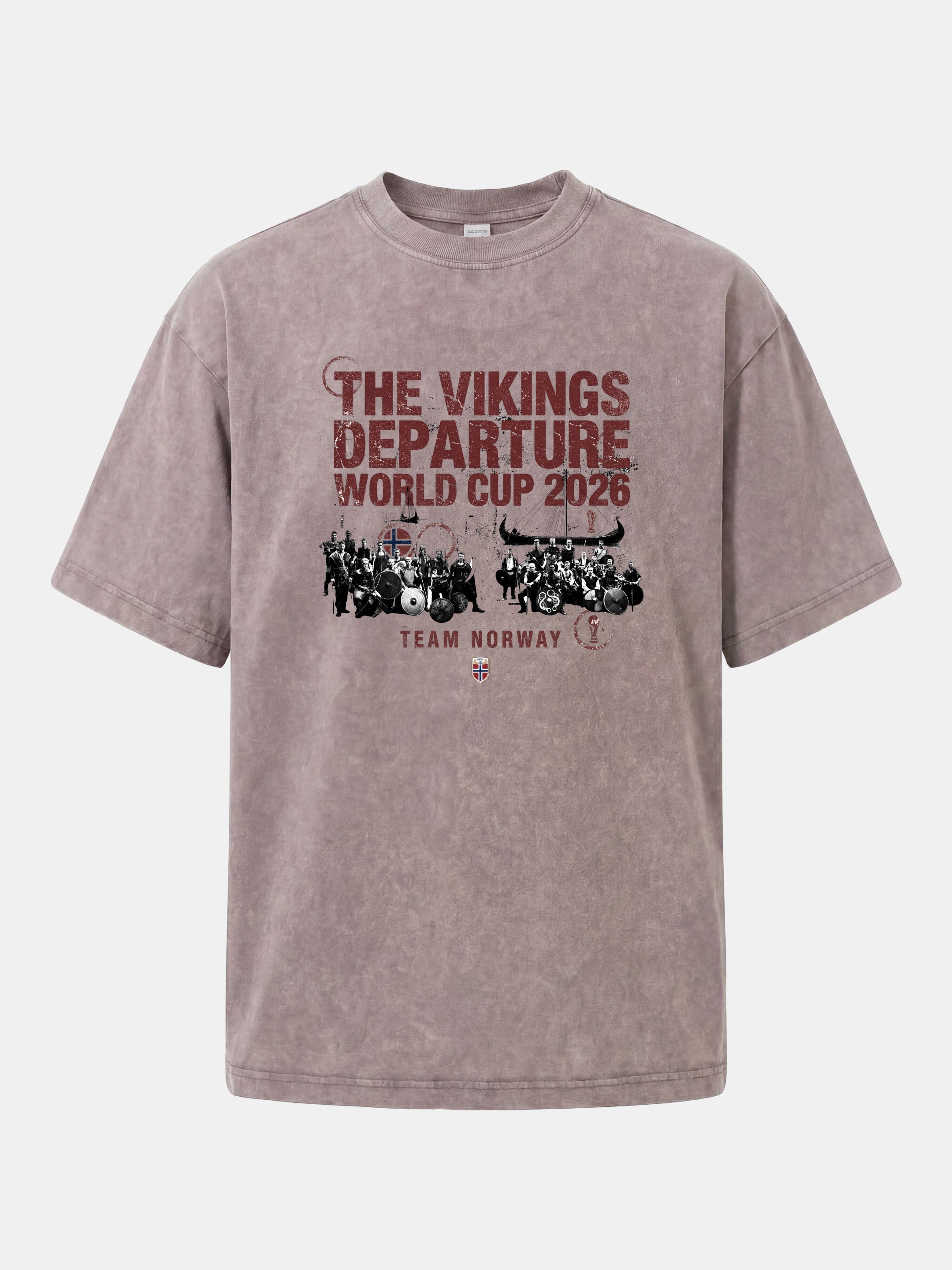 Norway Vikings World Cup Print Washed T-shirt