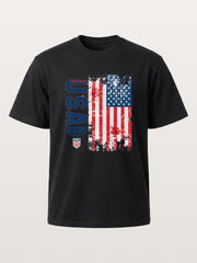 USA 2026 World Cup Grunge Print Cotton T-shirt