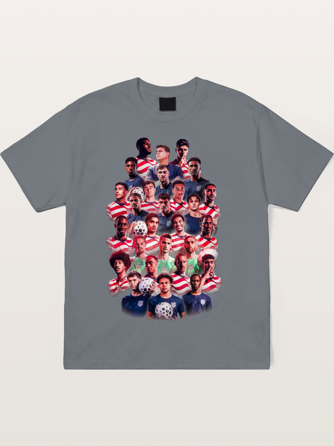 USMNT Full Squad Collage Portrait Cotton T-shirt