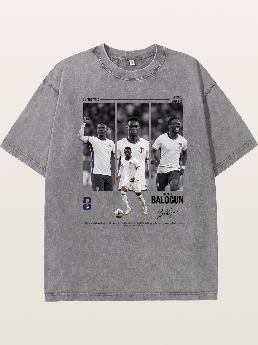 Folarin Balogun Three Panel Archive Washed T-shirt