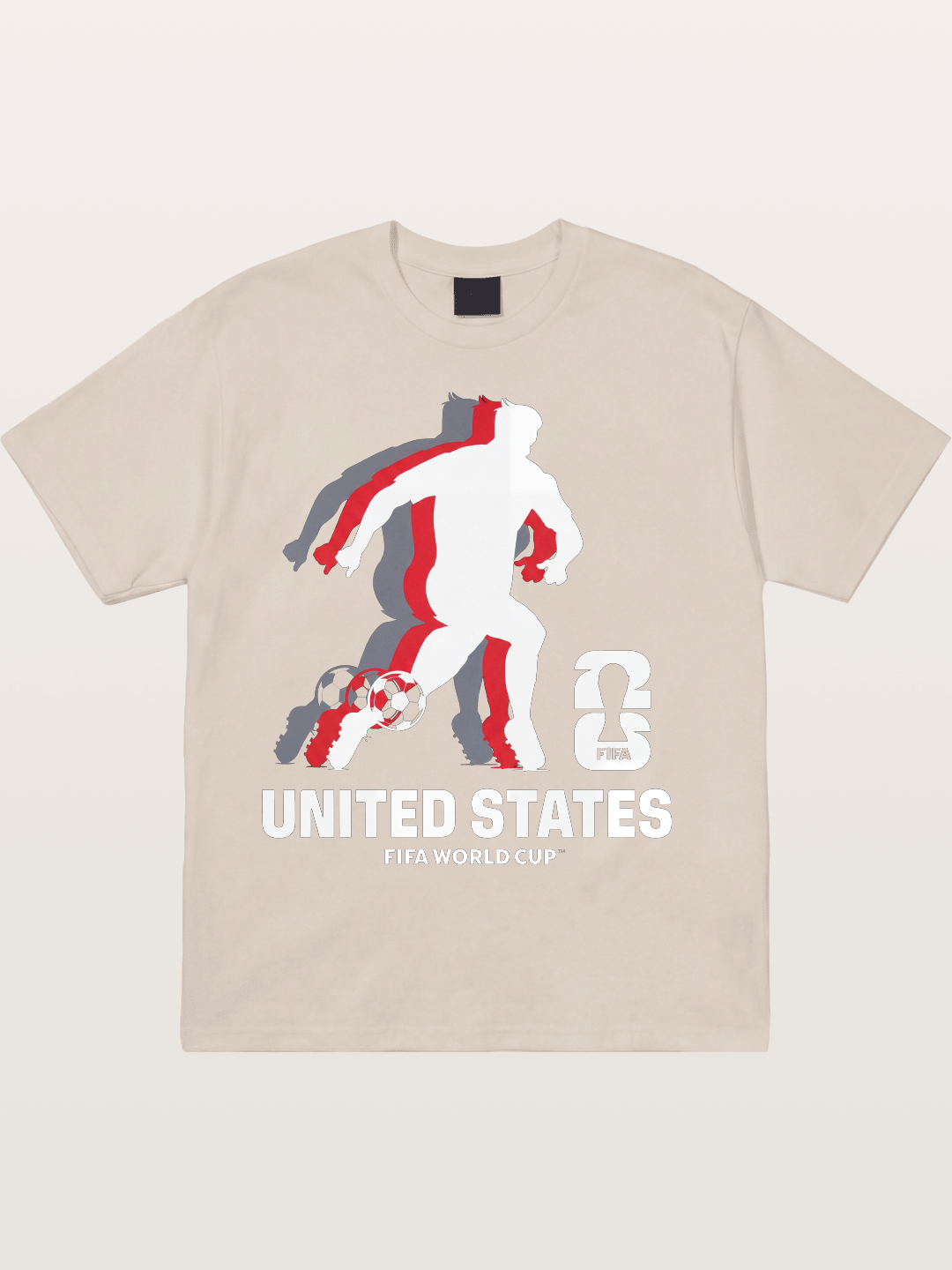 USA WC 2026 Soccer Player Silhouette Cotton T-shirt