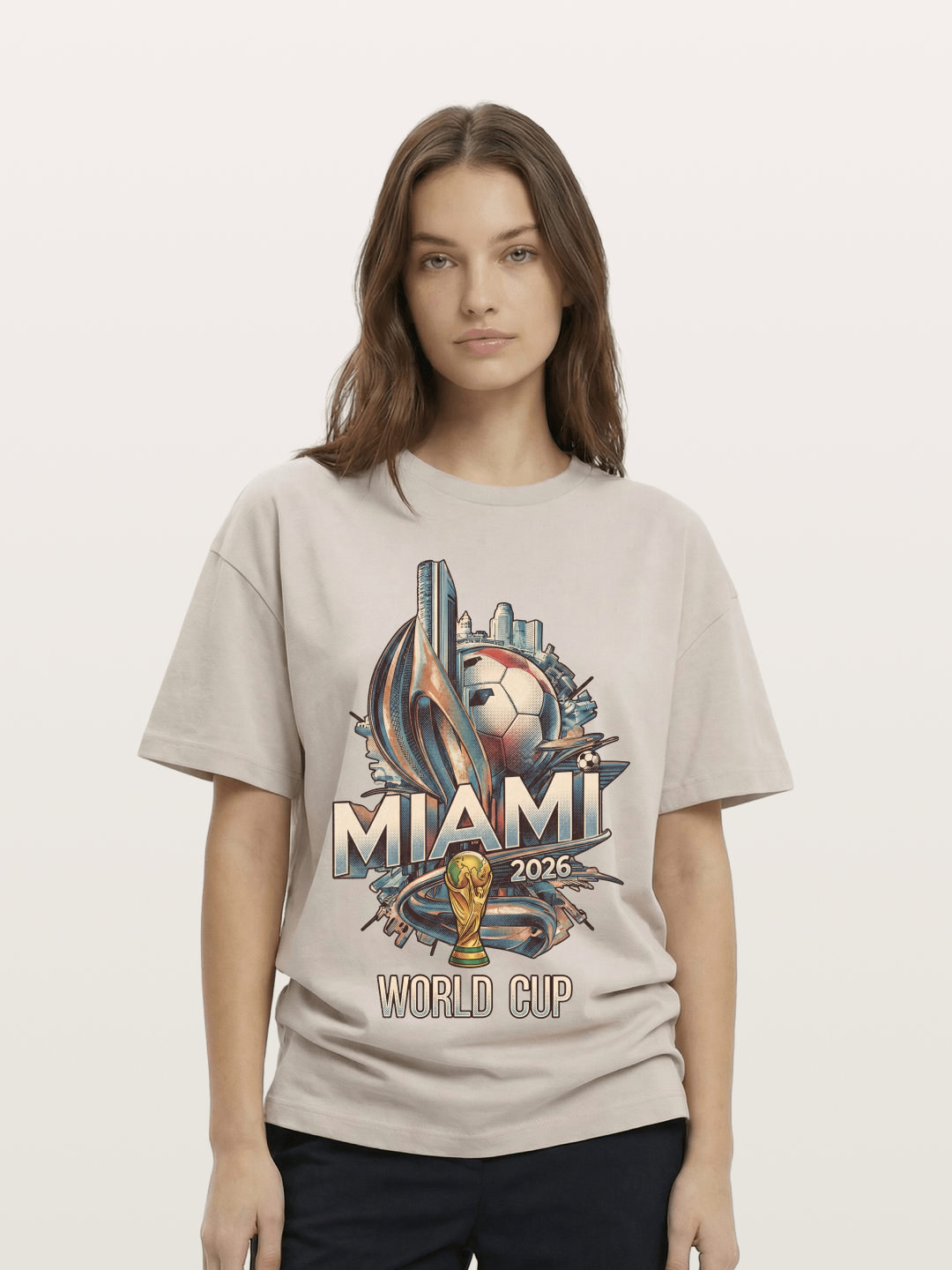 Miami World Cup 2026 Emblem Cotton T-shirt