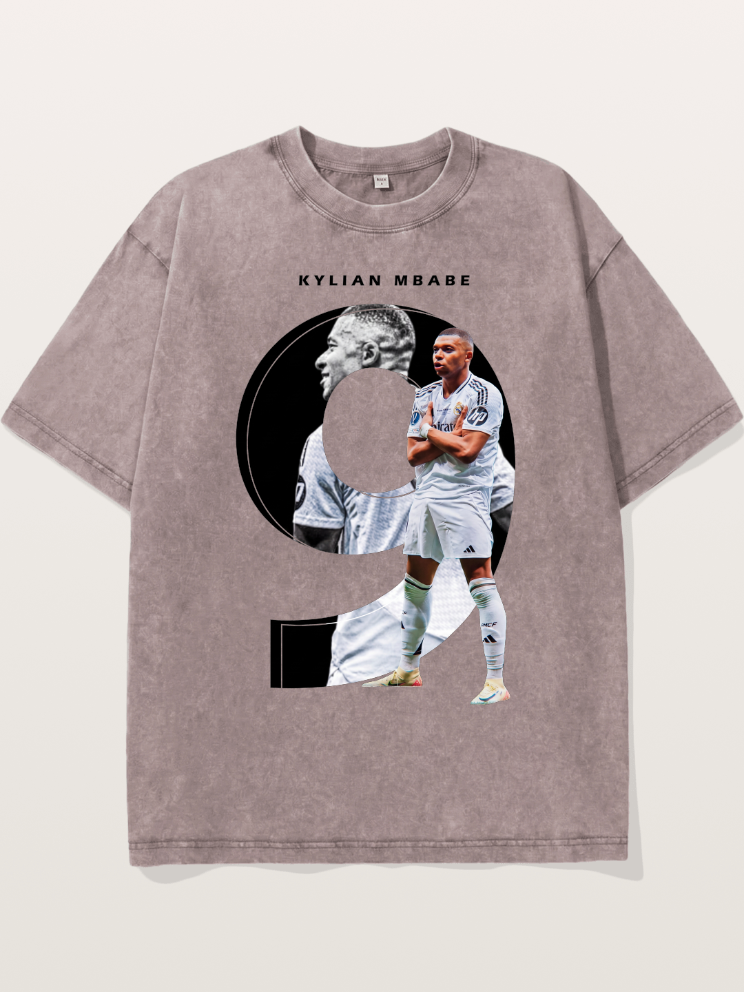 Mbappe Real Madrid Graphic Washed T-shirt