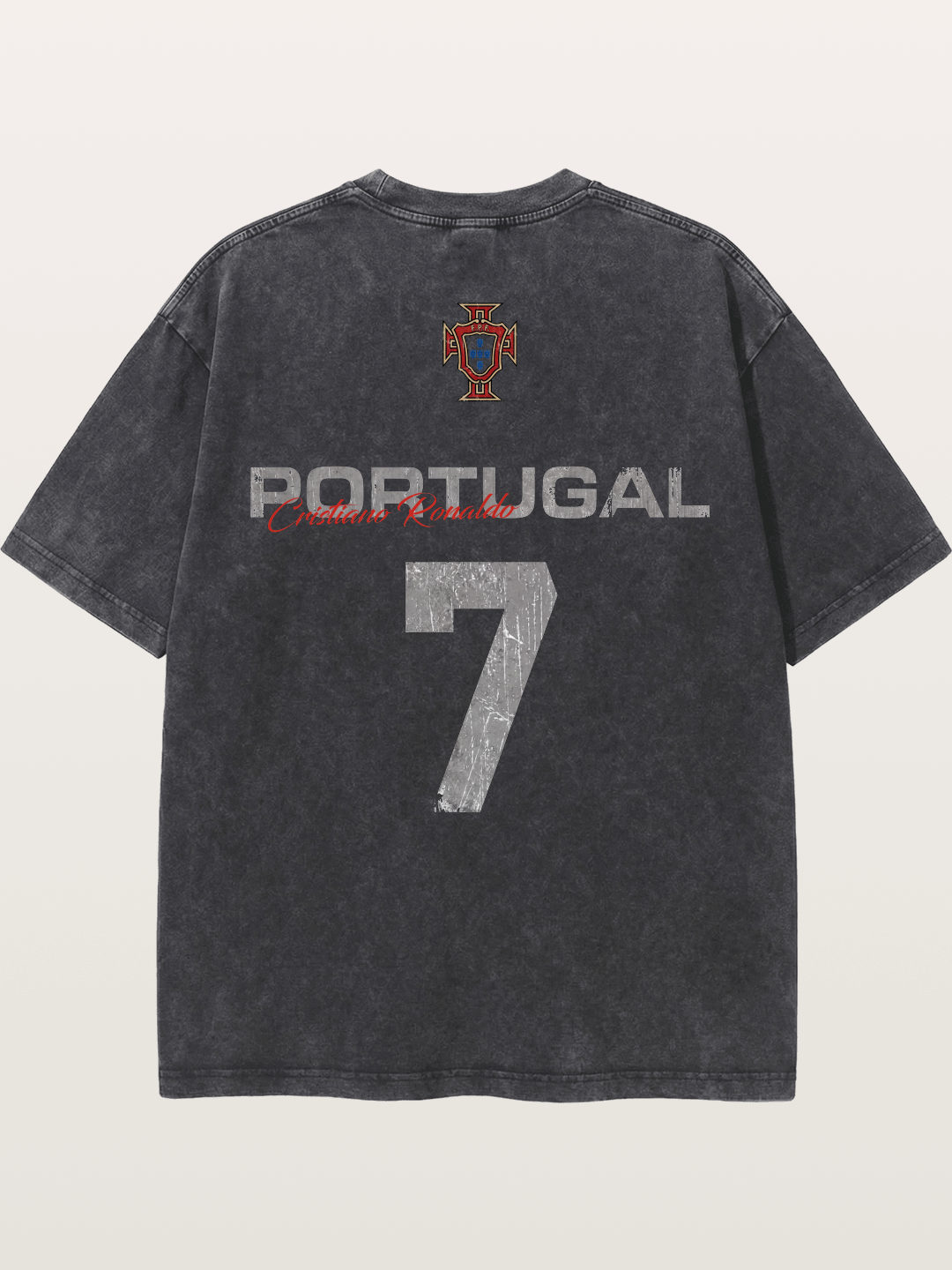 Portugal Ronaldo 7 Jersey Washed T-shirt