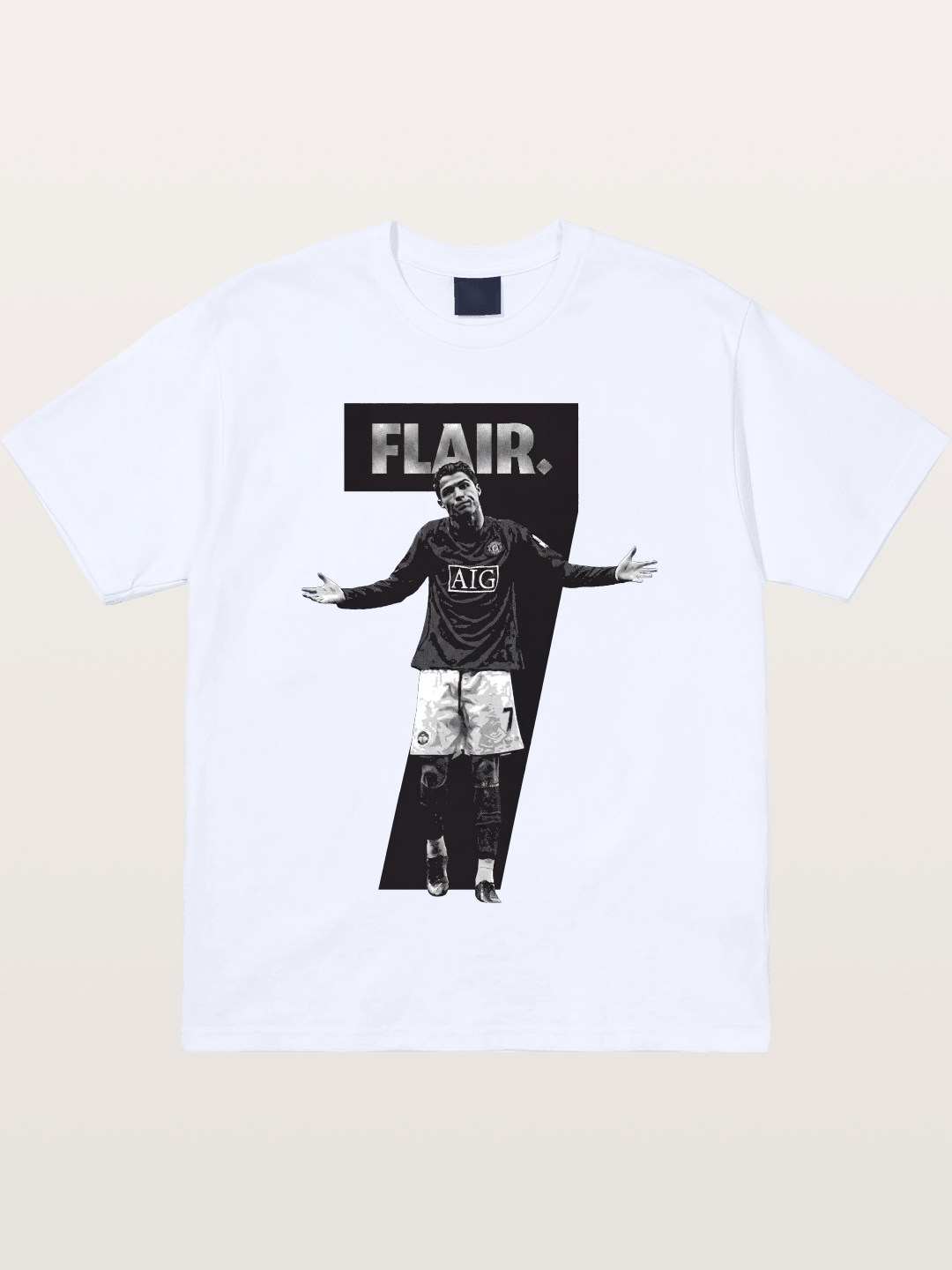 Ronaldo Black And White Number 7 Gildan T-shirt