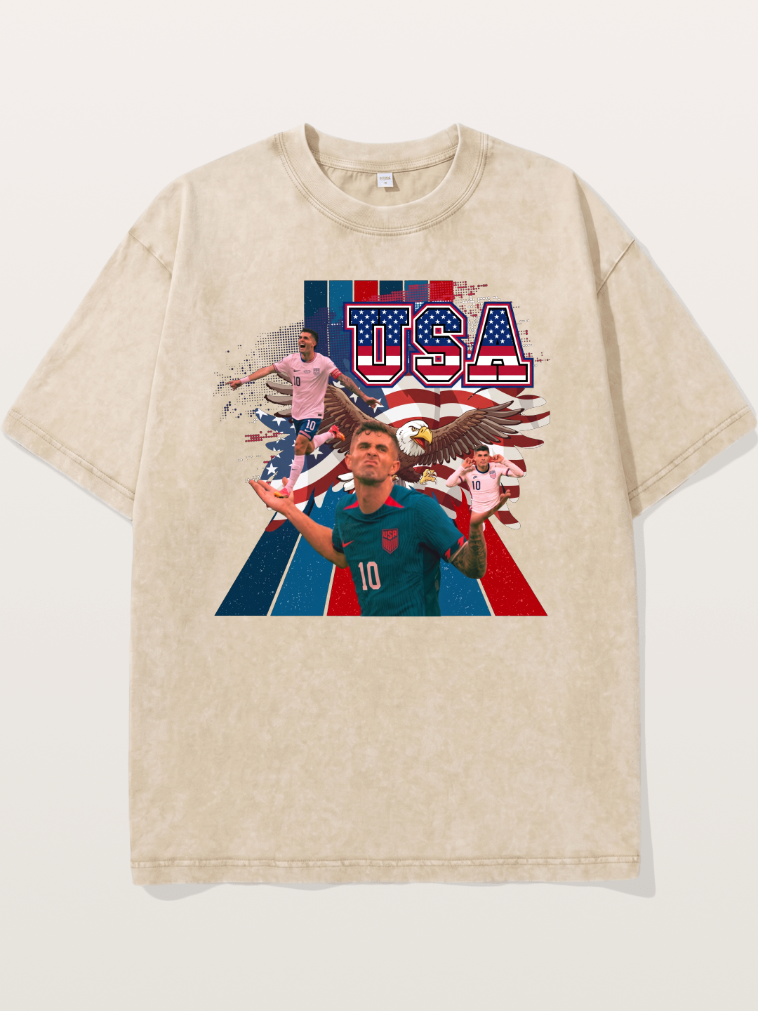 US Soccer Eagles And Two National Stars Washed T-shirt