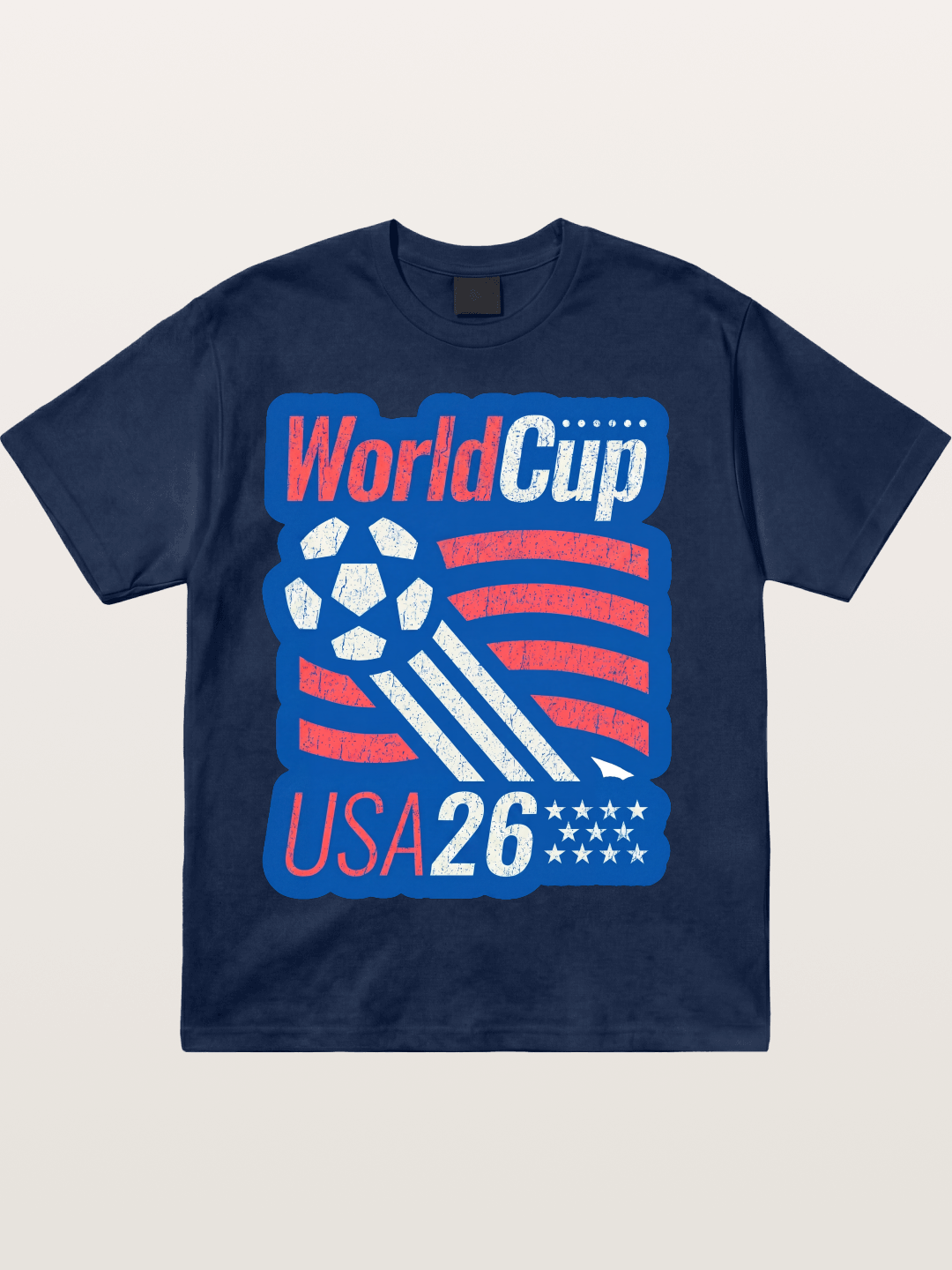 American Flag Soccer Ball WC 2026 Cotton T-shirt