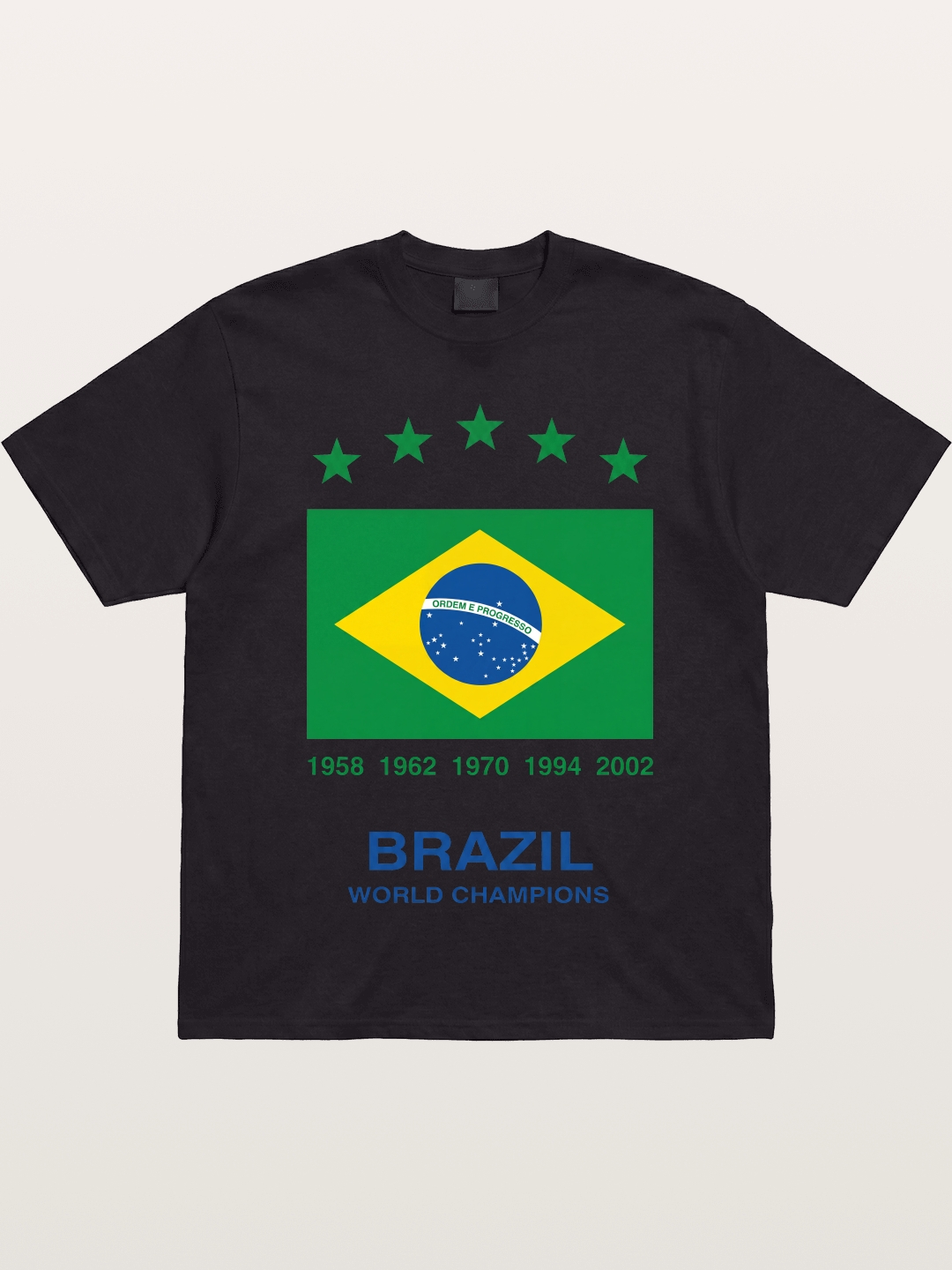 Brazil World Champions Flag Card Gildan T-shirt