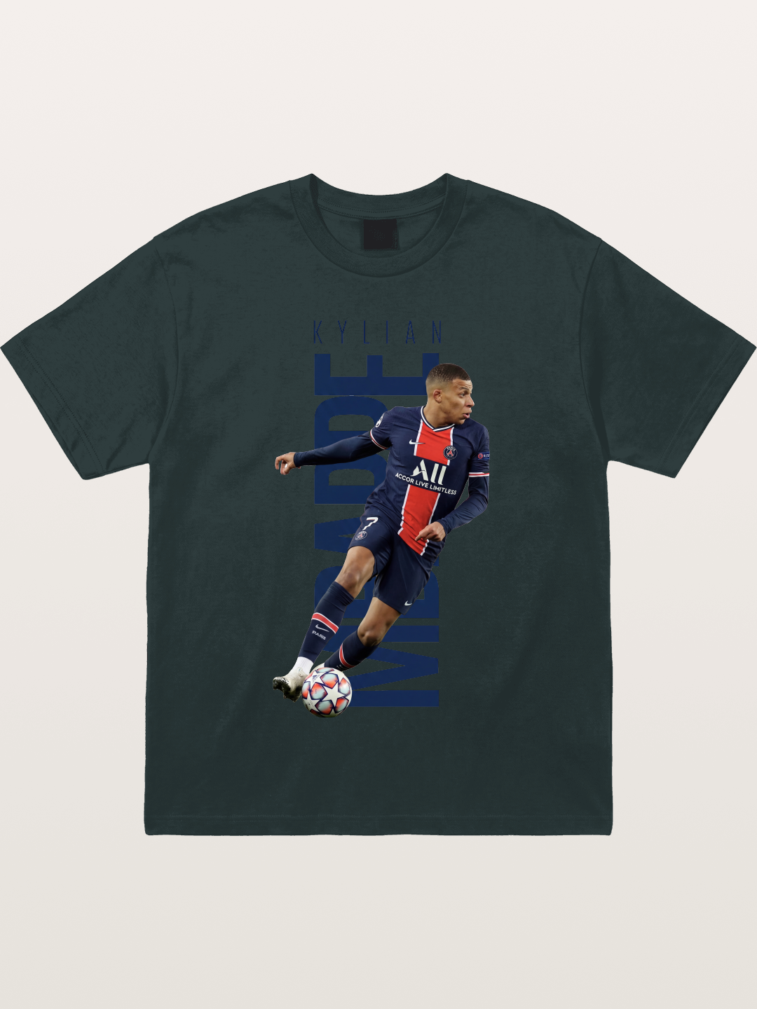 Mbappe PSG Vertical Typography Gildan T-shirt