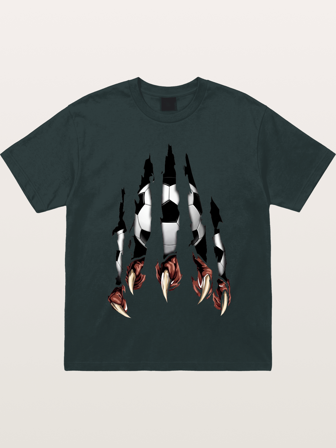 Claw Tear Soccer Reveal Print Gildan T-shirt