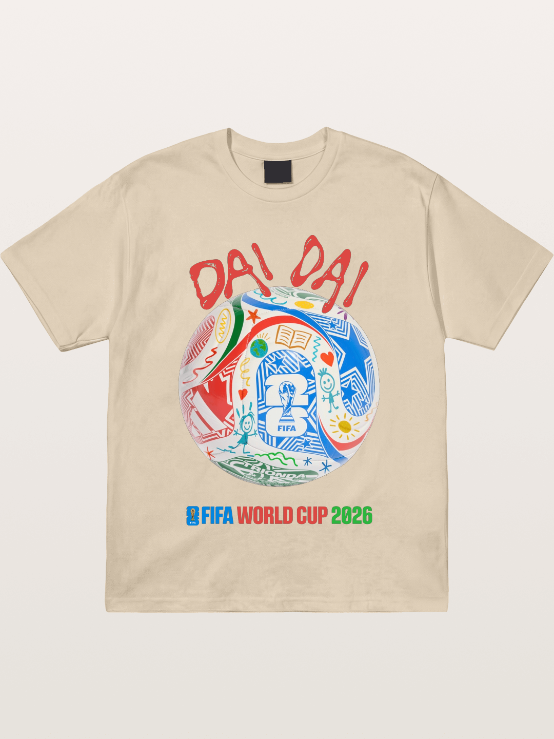 FIFA World Cup 2026 Doodle Soccer Ball Gildan T-shirt