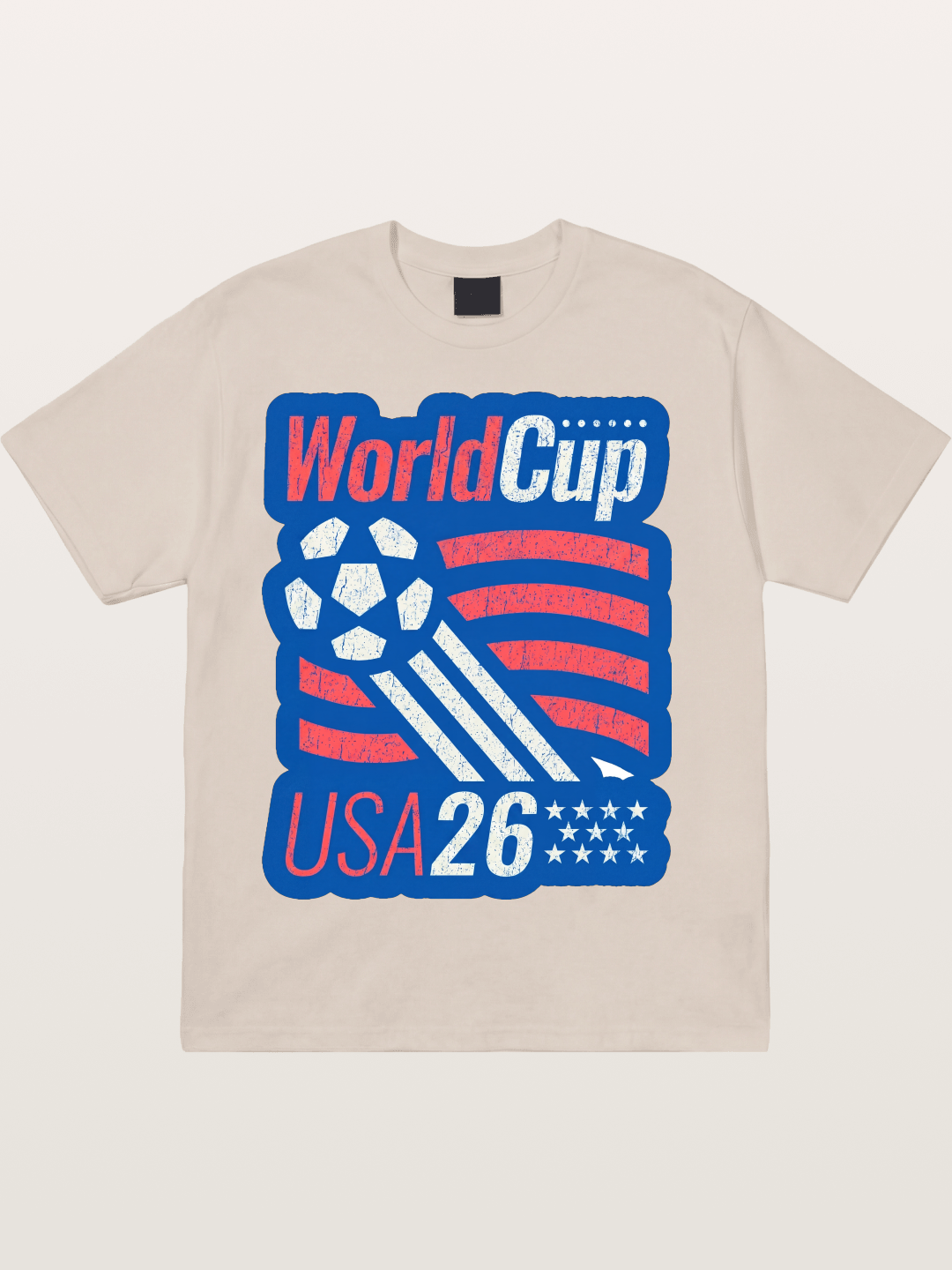 American Flag Soccer Ball WC 2026 Cotton T-shirt