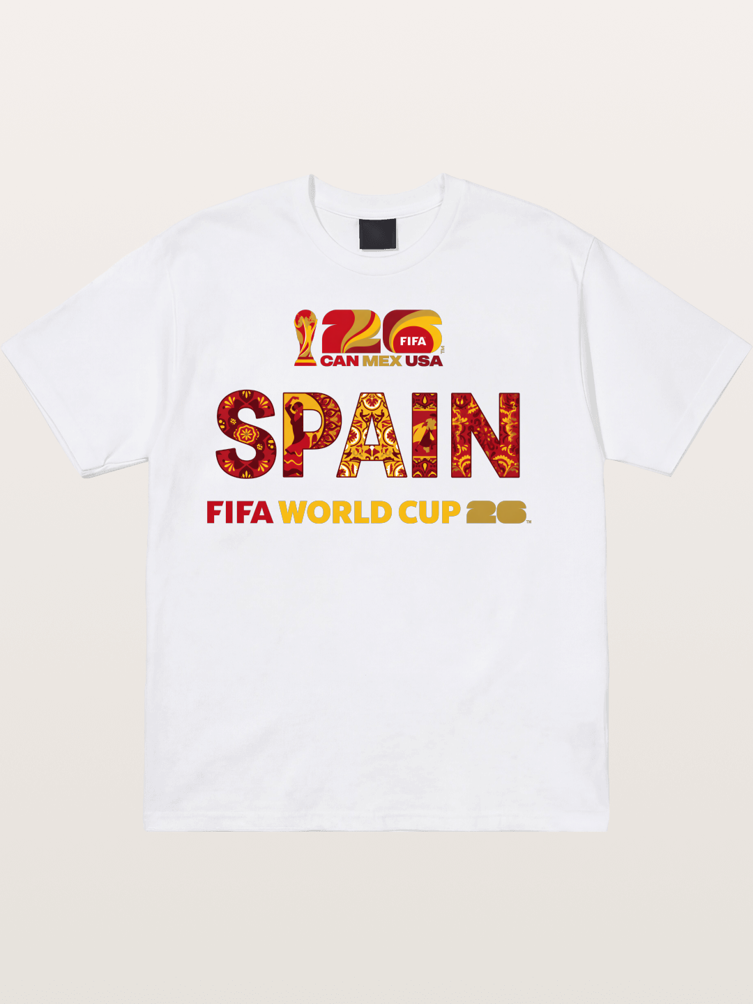 Spain 2026 Cultural Ornament Print Cotton T-shirt