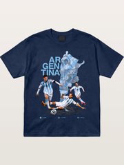 Argentina Soccer Legends Map Layout Cotton T-shirt