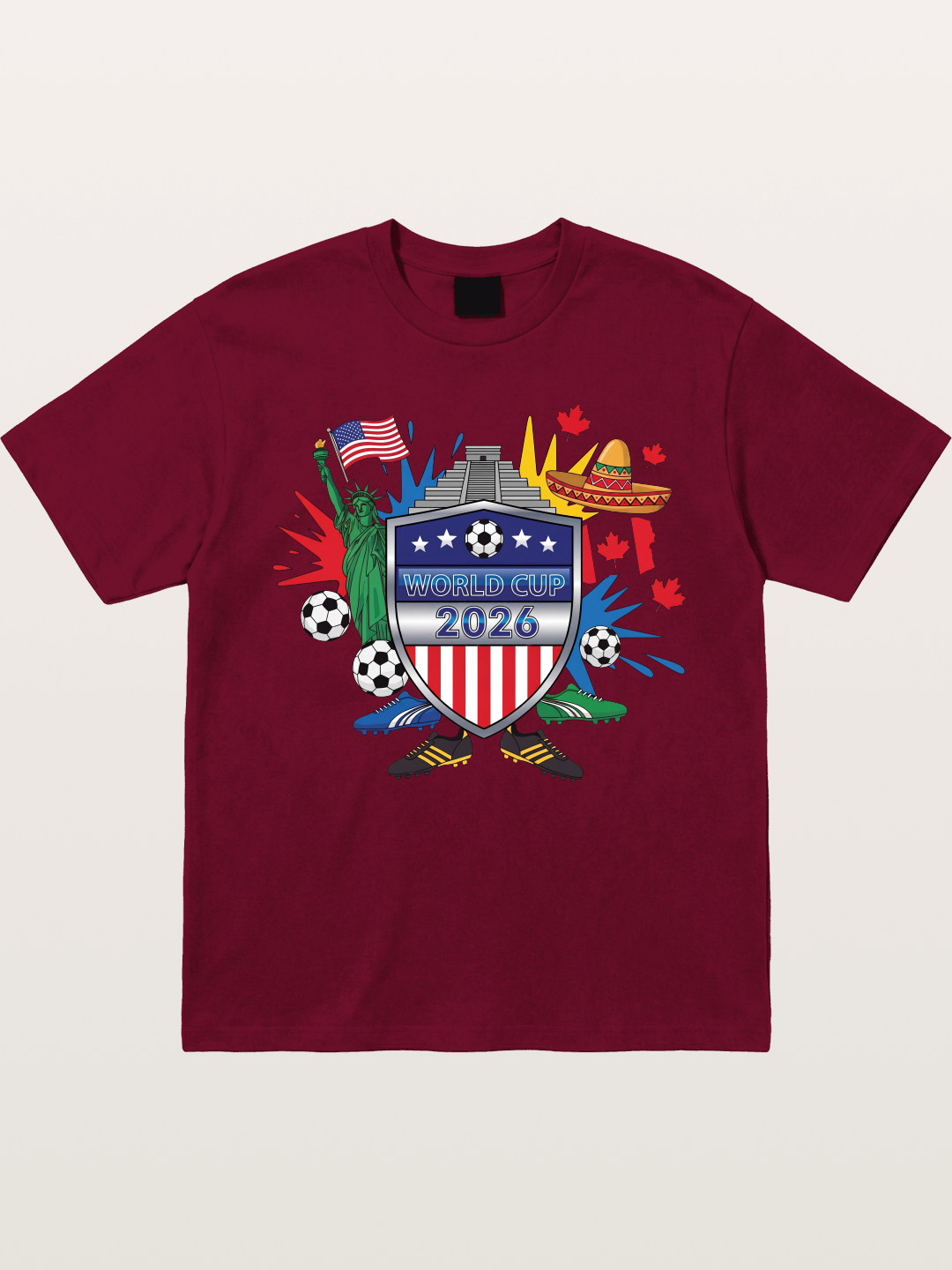 USA Mexico Canada WC Shield Gildan T-shirt